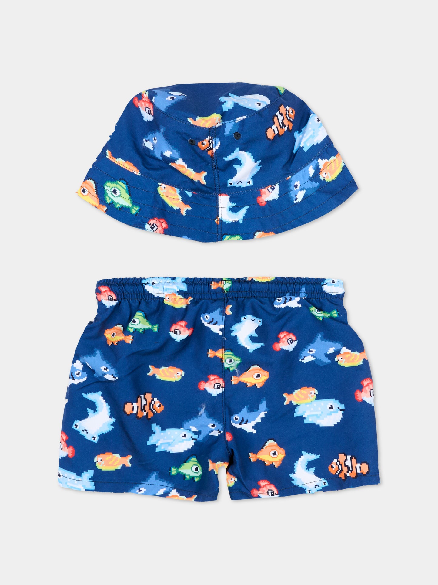 Completo sportivo blu per neonato con pesci,Mayoral,1660 072
