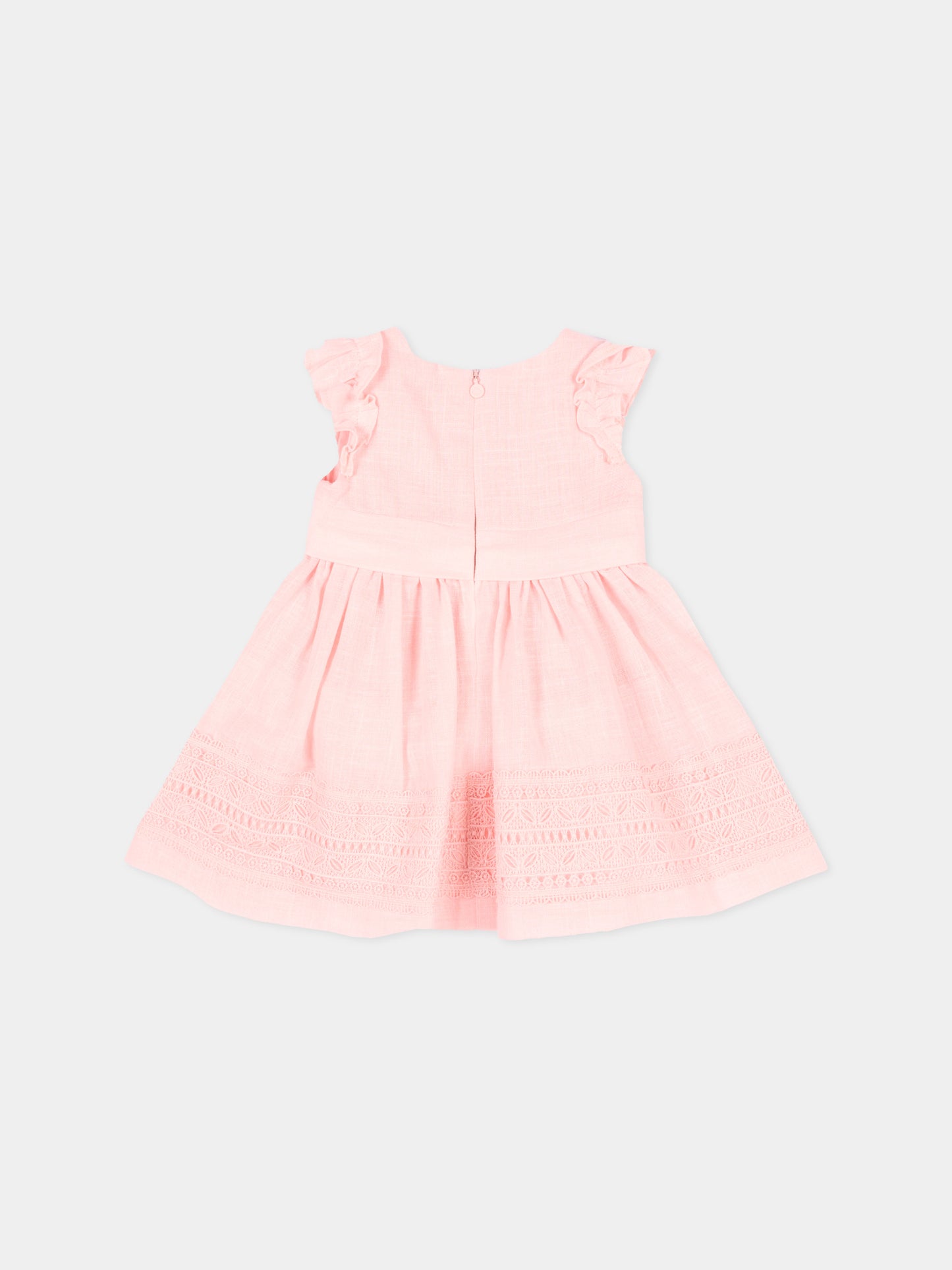 Abito elegante rosa per neonata con ricami,Mayoral,1907 043