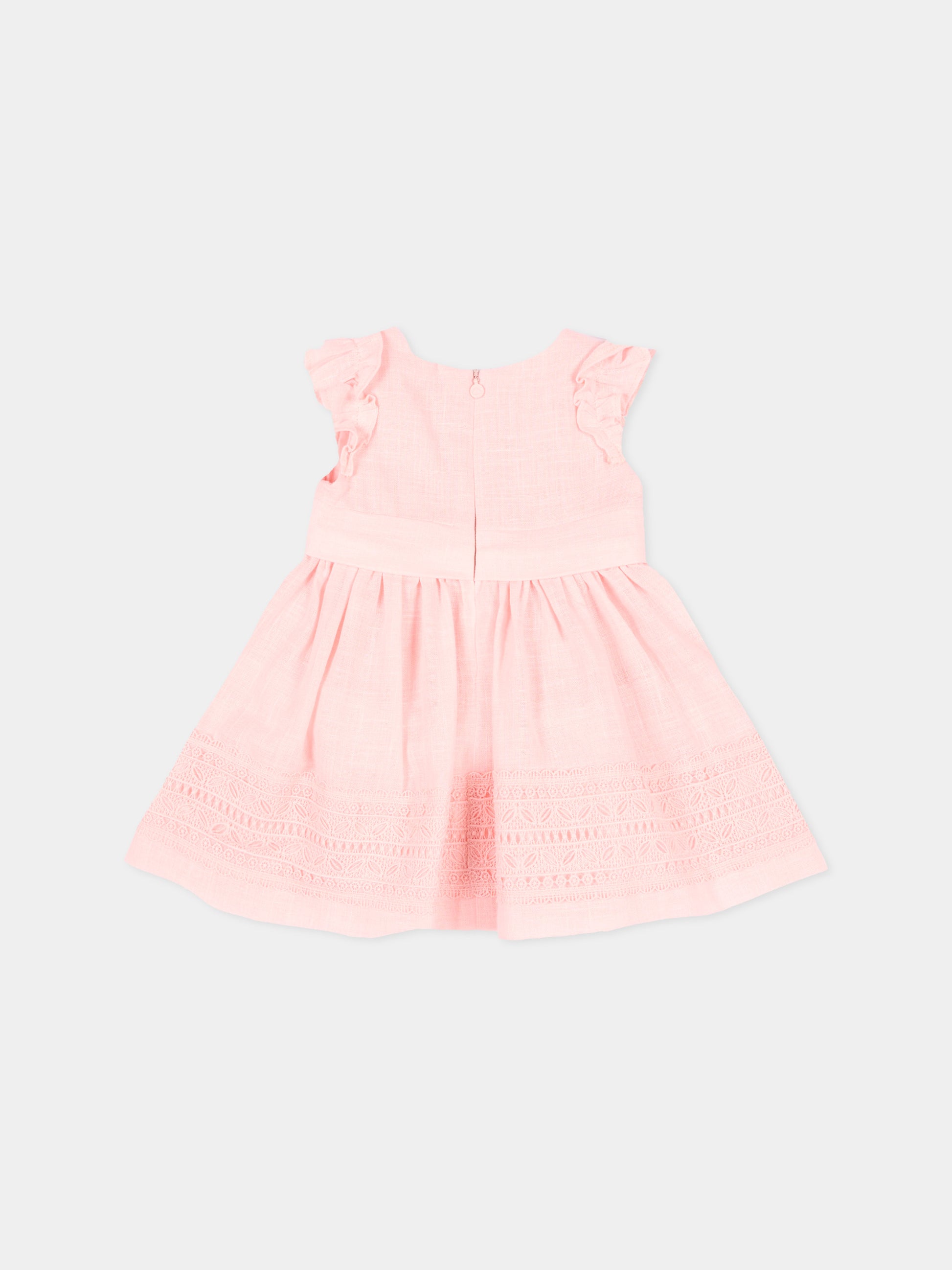 Abito elegante rosa per neonata con ricami,Mayoral,1907 043