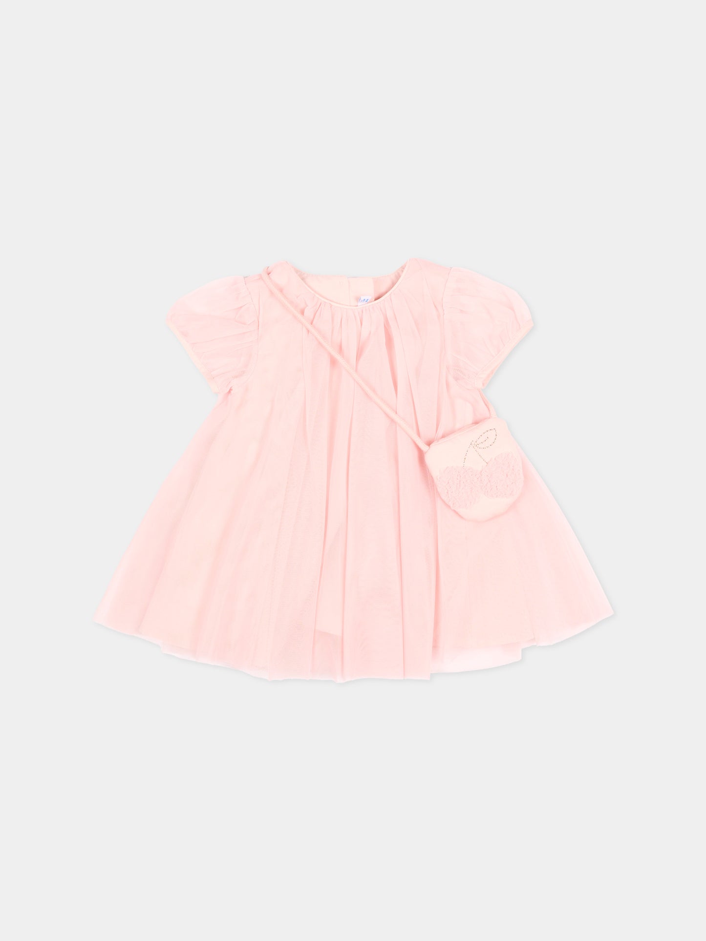 Abito rosa per neonata con borsetta,Mayoral,1917 046