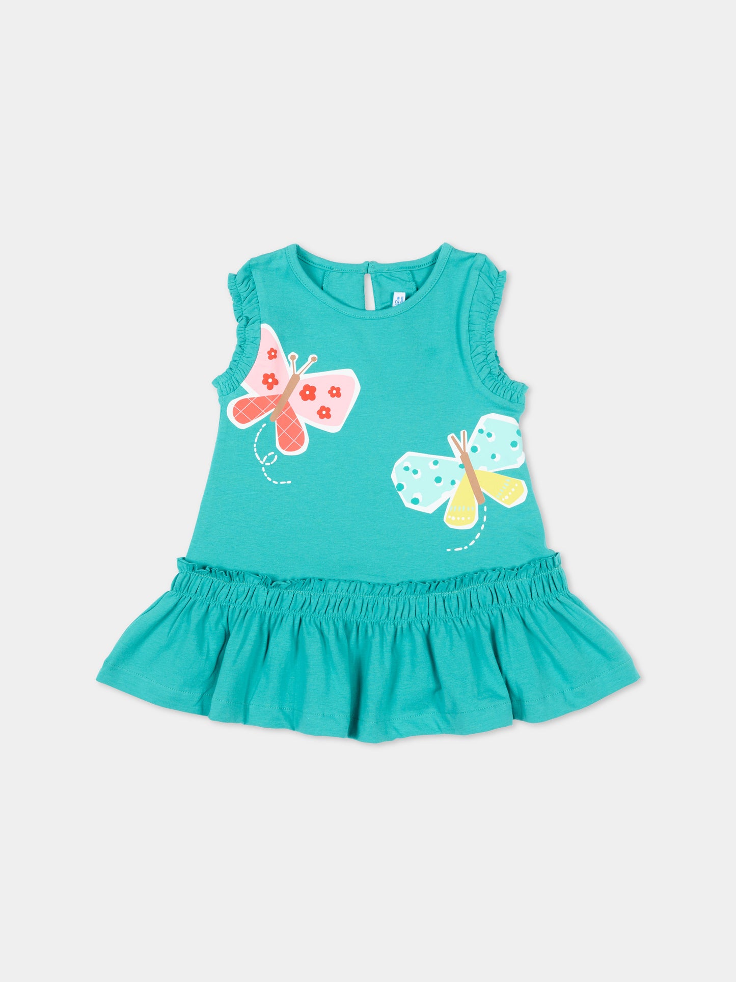 Vestito verde per neonata con farfalle,Mayoral,1929 064