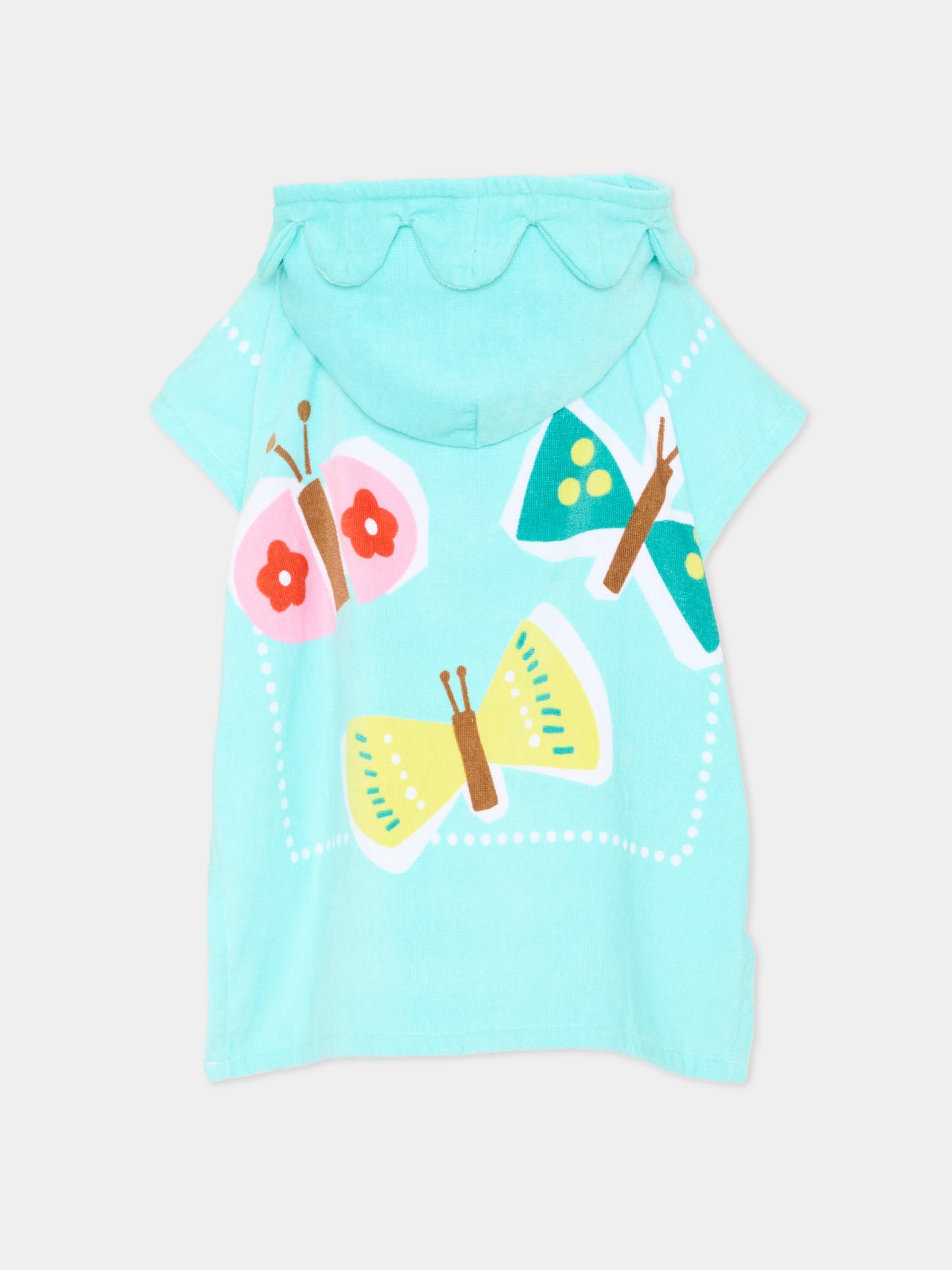 Accappatoio azzurro per neonata con farfalle,Mayoral,10165 069