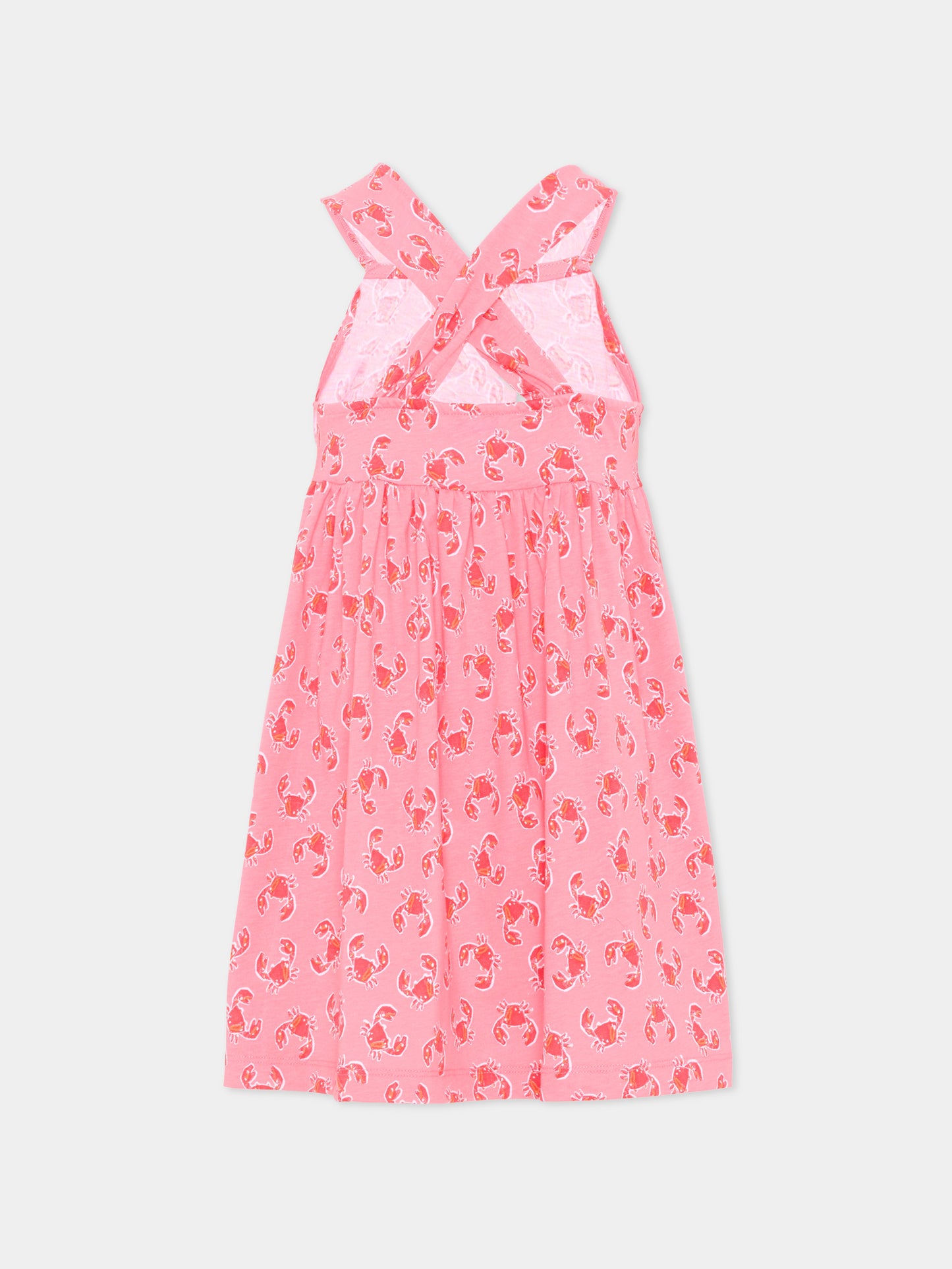 Copricostume rosa per bambina con granchi,Mayoral,3944 021
