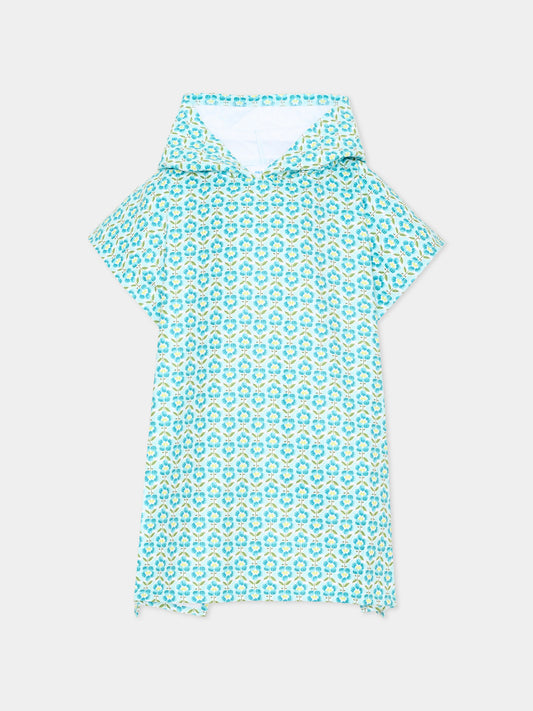 Accappatoio azzurro per bambina fantasia,Mayoral,10224 086