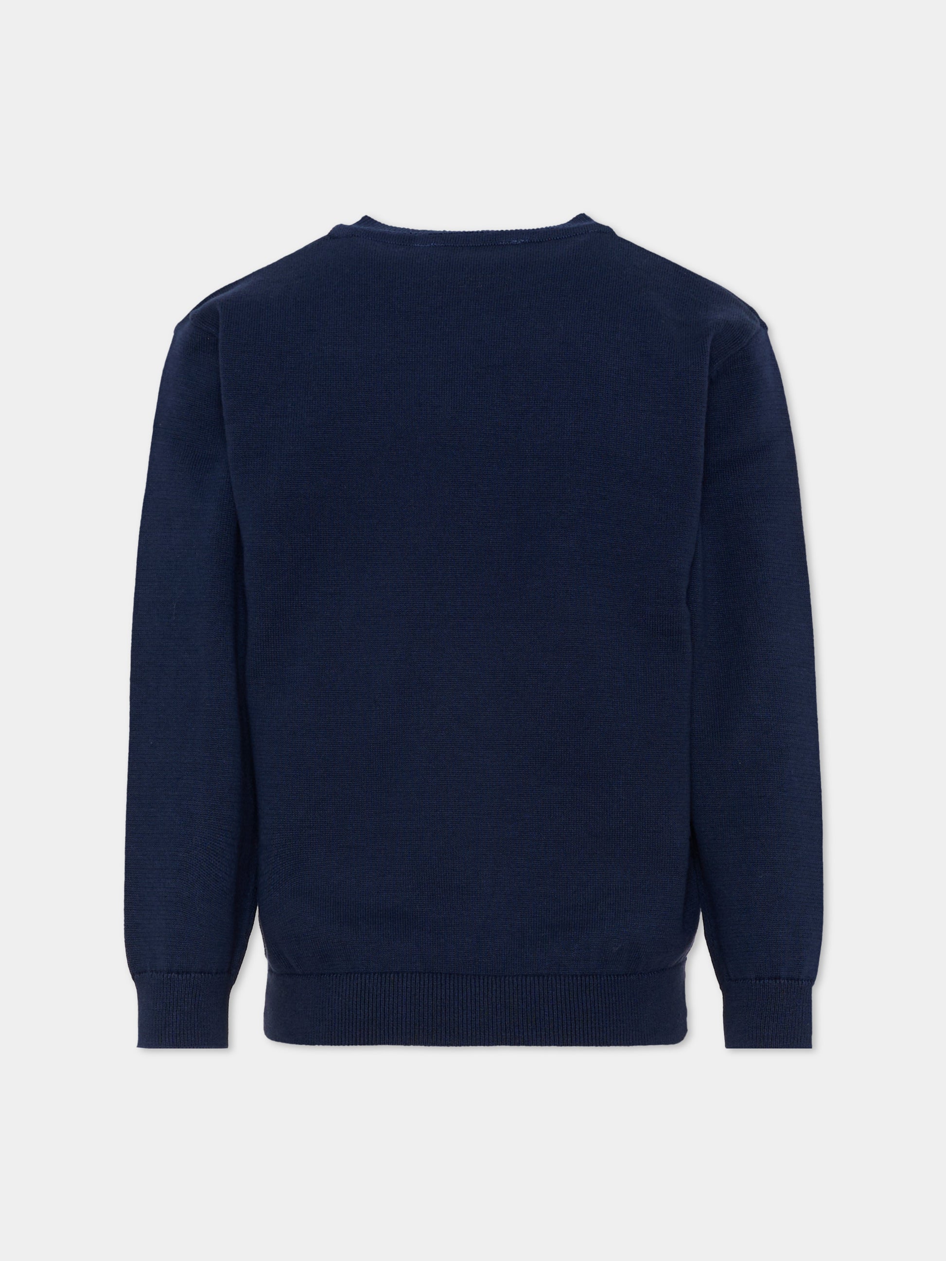 Maglione blu per bambino tinta unita,Mayoral,311 056