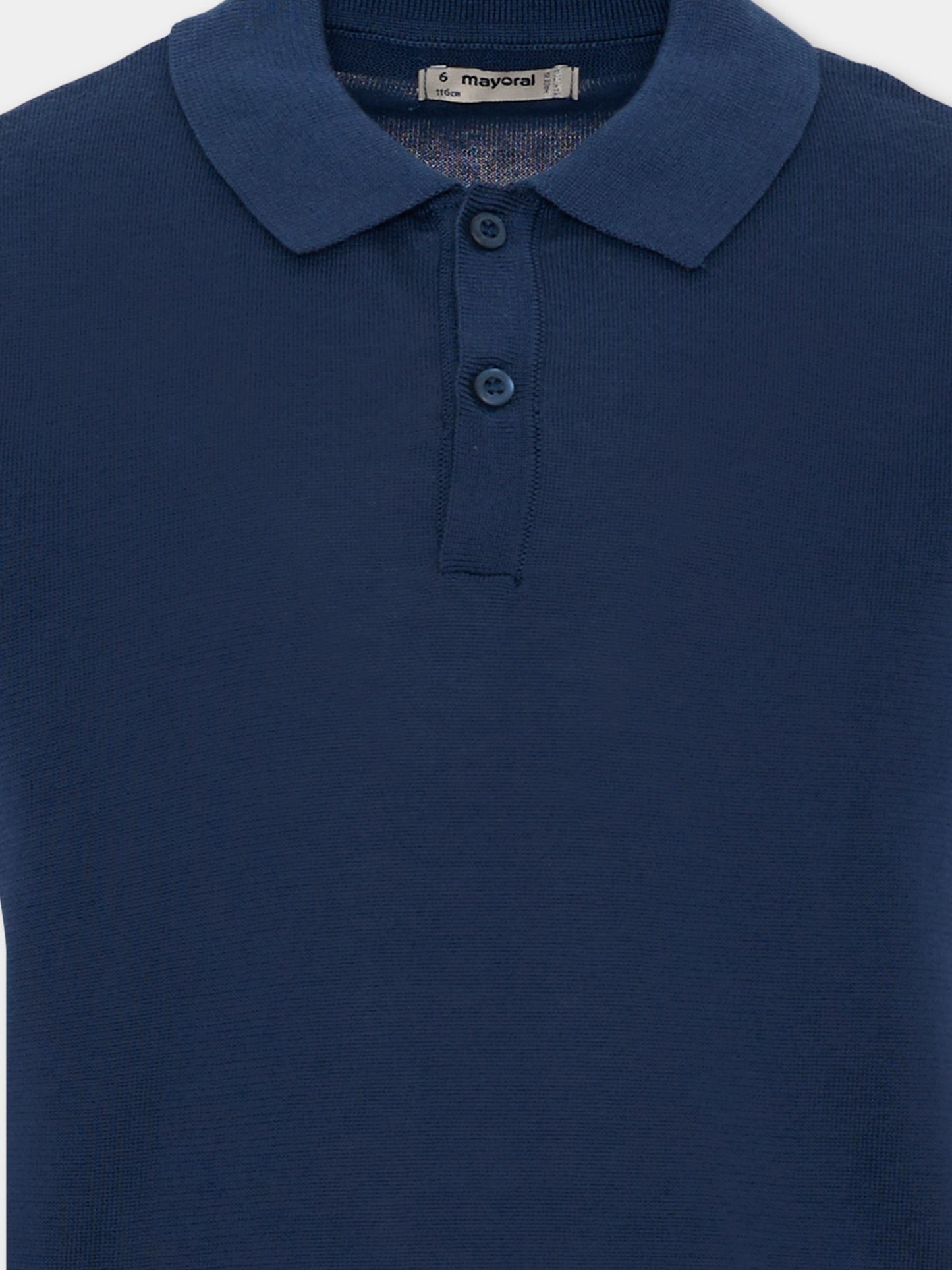 Polo in maglia blu per bambino,Mayoral,3106 093