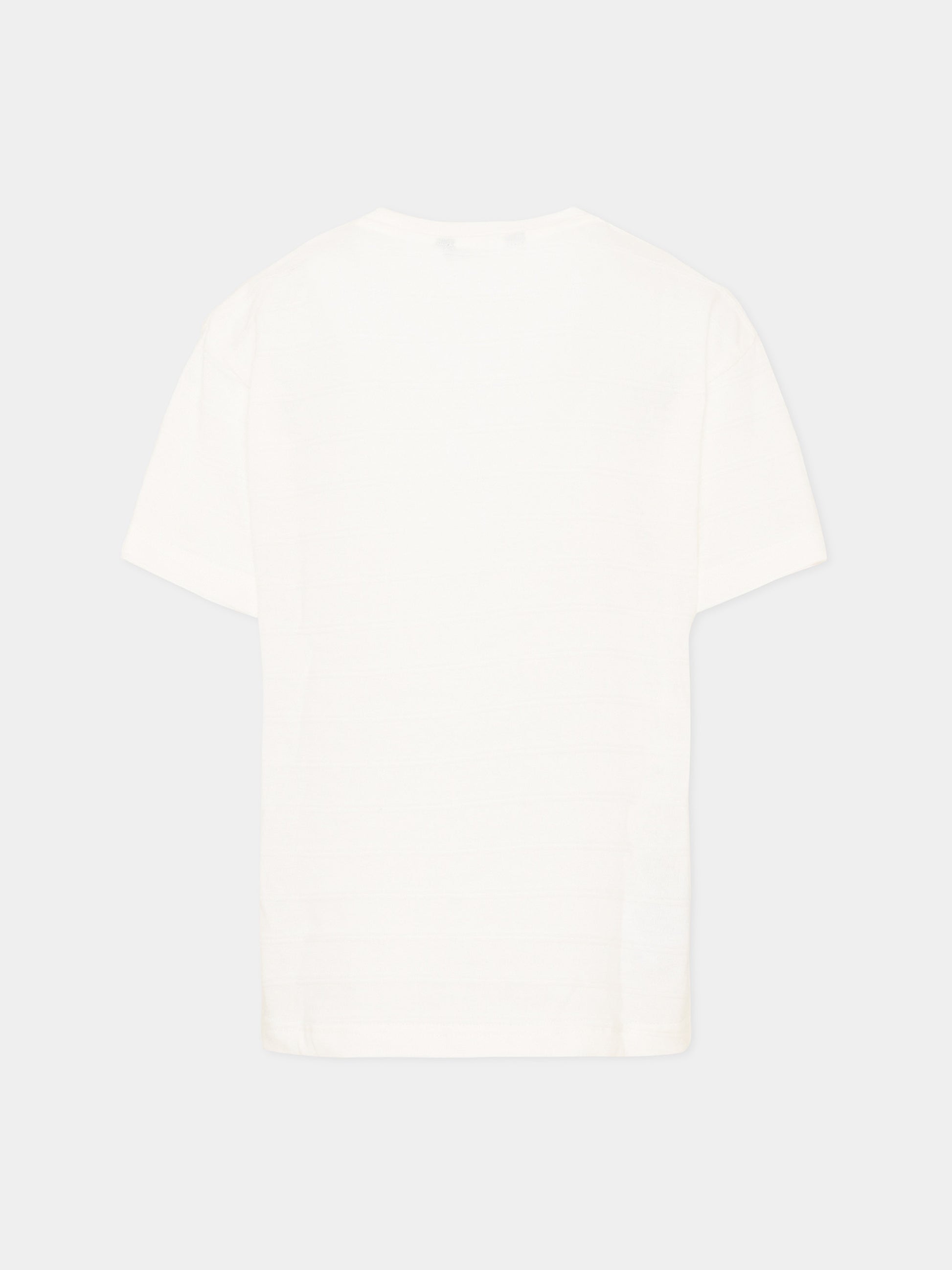 T-Shirt avorio per bambino a righe,Mayoral,6029 010