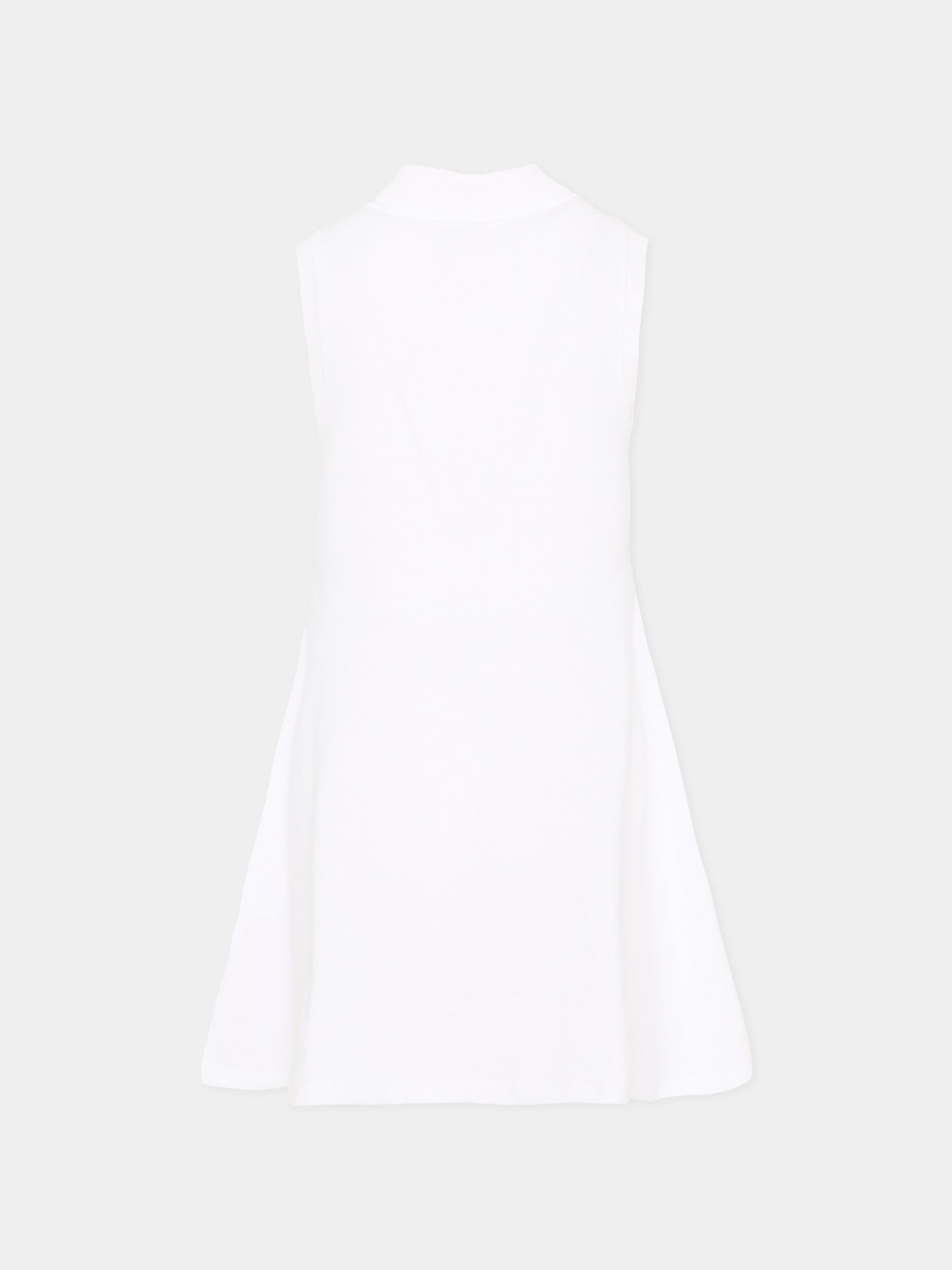 Vestito bianco per bambina con coccodrillo,Lacoste,7496 W8L