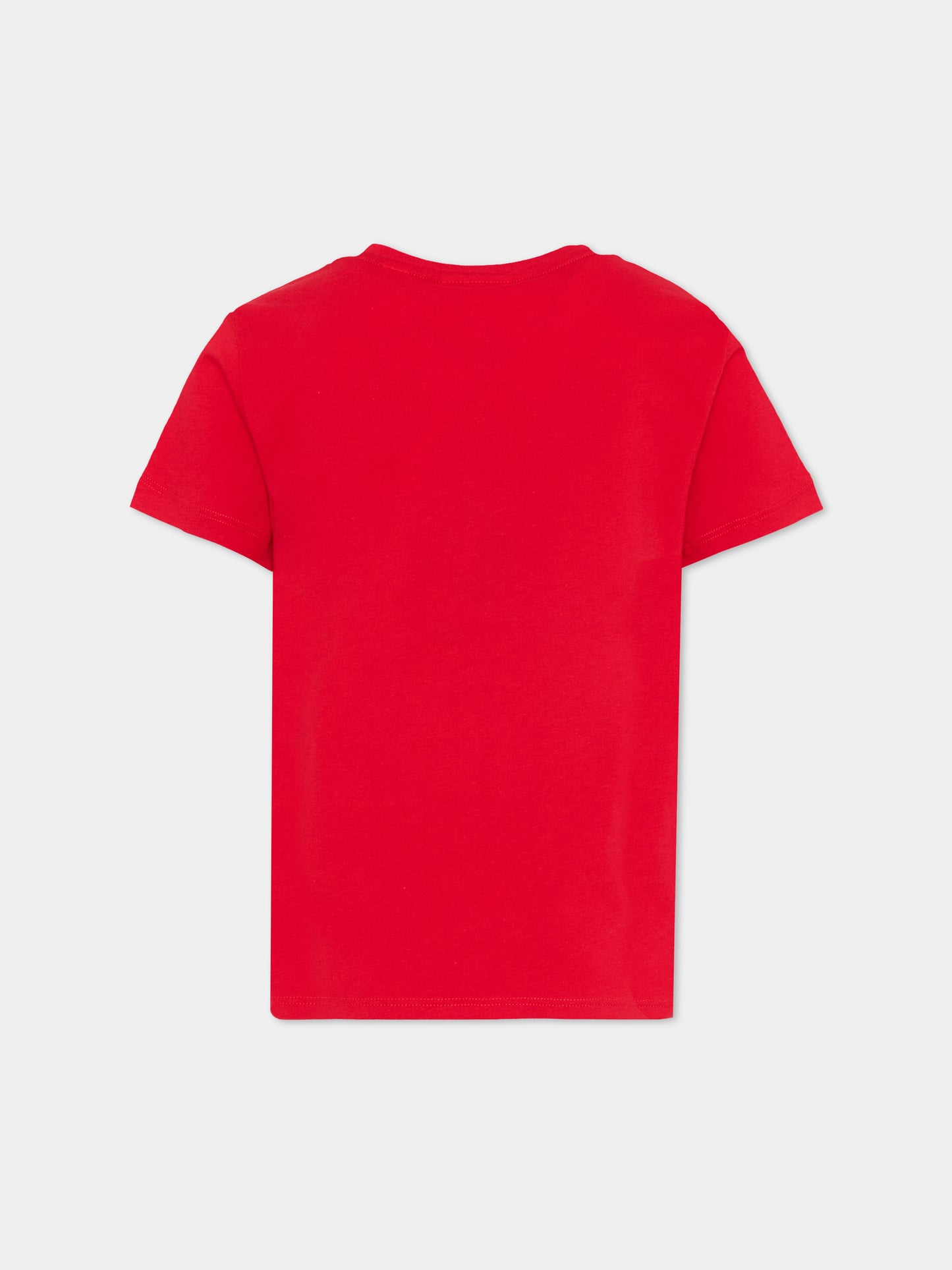T-Shirt rossa per bambini con logo,Lacoste,7025 RCJ