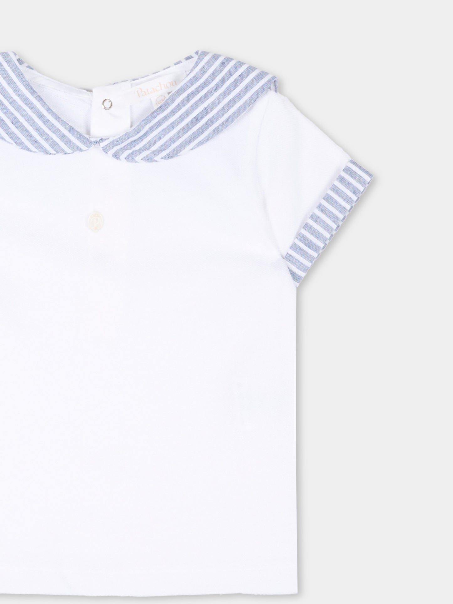 Completo sportivo multicolor per neonato righe marinare,Patachou,PAP CON4233140 360