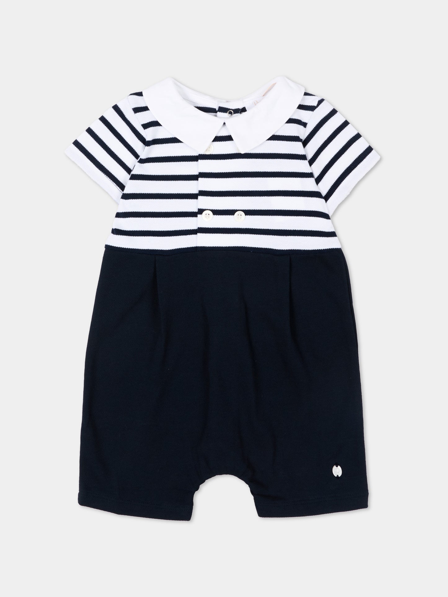 Tutina blu a righe per neonato,Patachou,PAP MC4233148 360