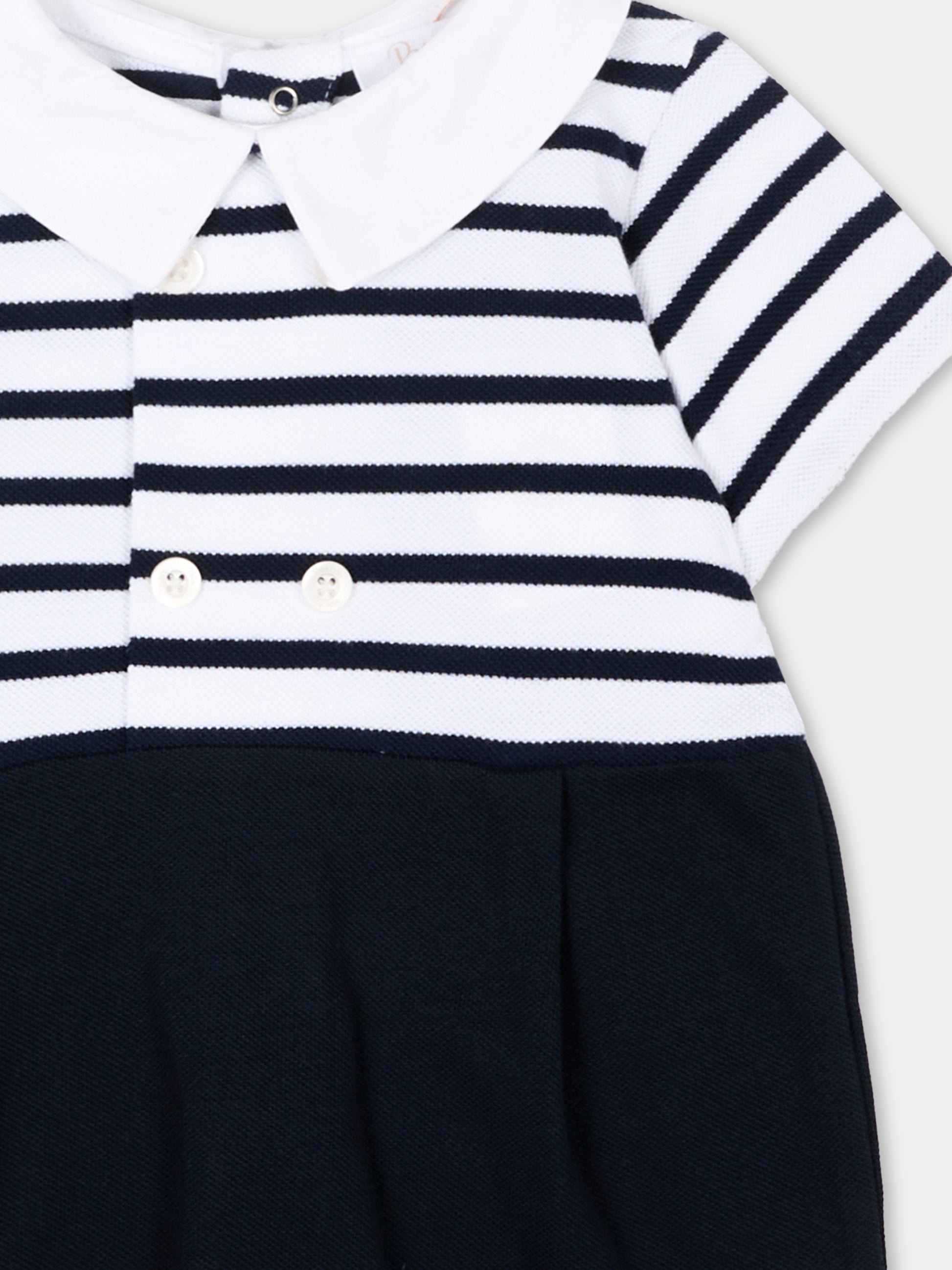 Tutina blu a righe per neonato,Patachou,PAP MC4233148 360