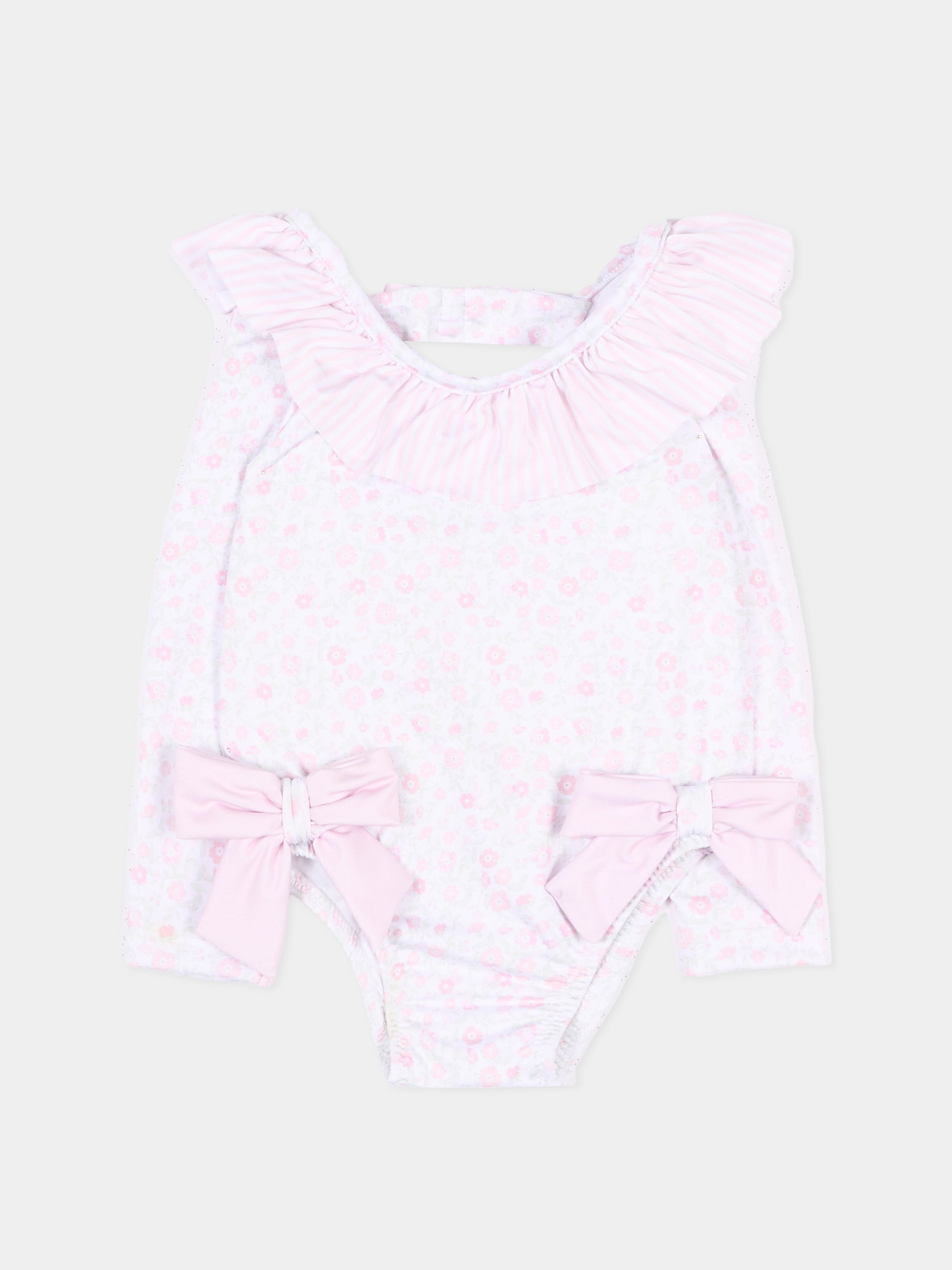 Body lilla anti UV per neonata floreale,Patachou,PAP FTB4233625 Z0155
