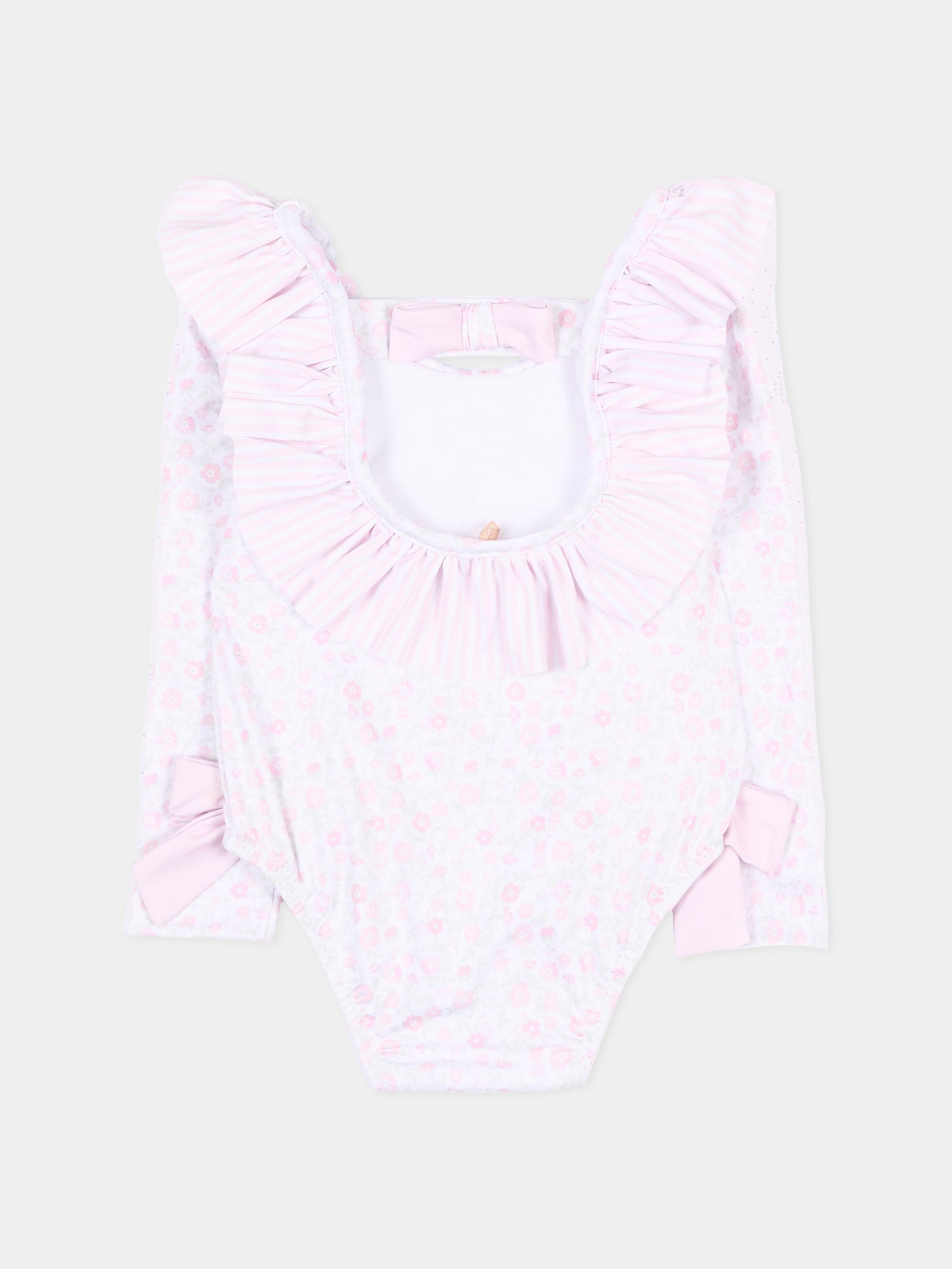 Body lilla anti UV per neonata floreale,Patachou,PAP FTB4233625 Z0155