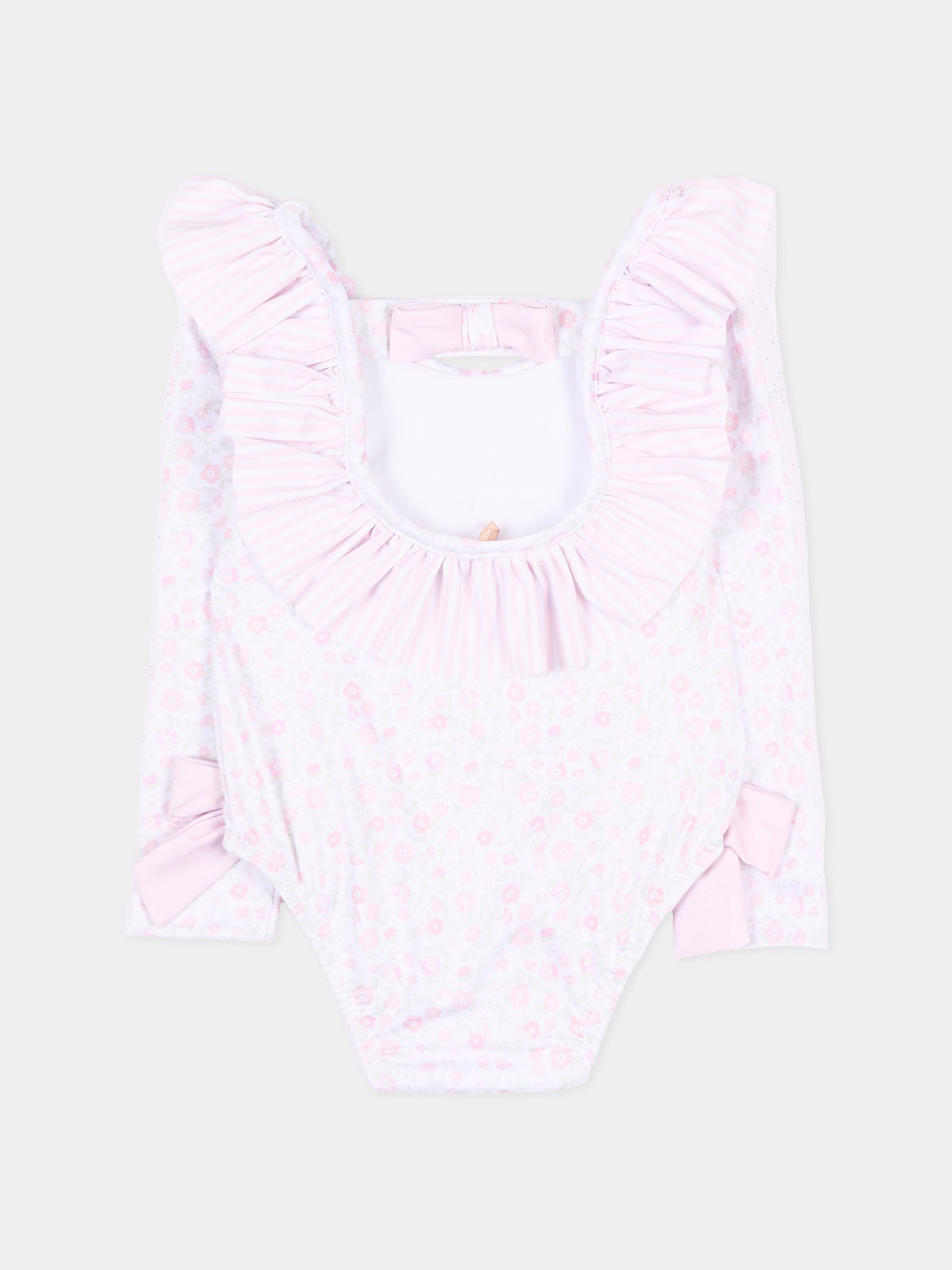 Body lilla anti UV per neonata floreale,Patachou,PAP FTB4233625 Z0155