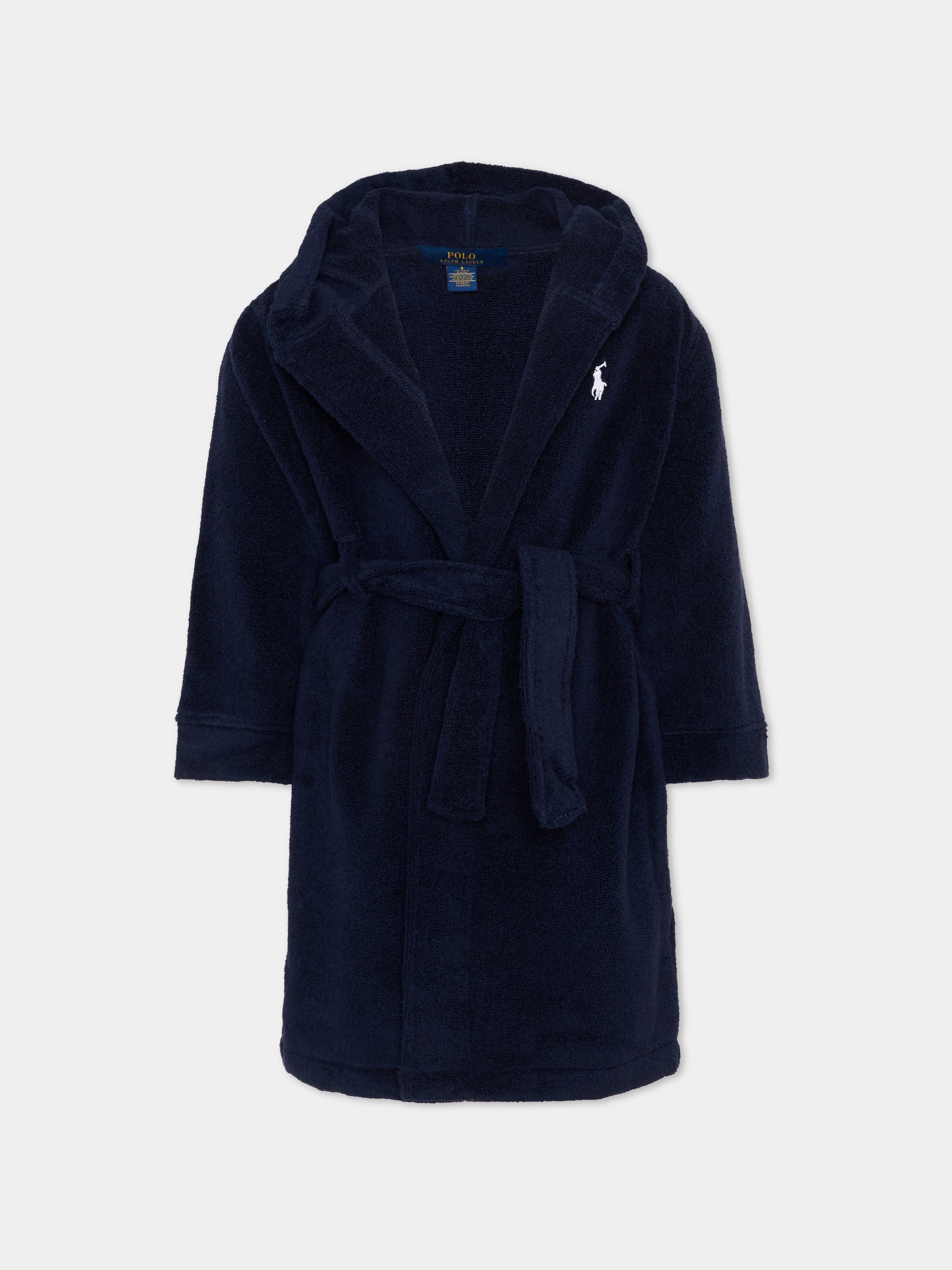 Accappatoio blu per bambino con Polo Pony,Ralph Lauren Kids,8P0188 BK9