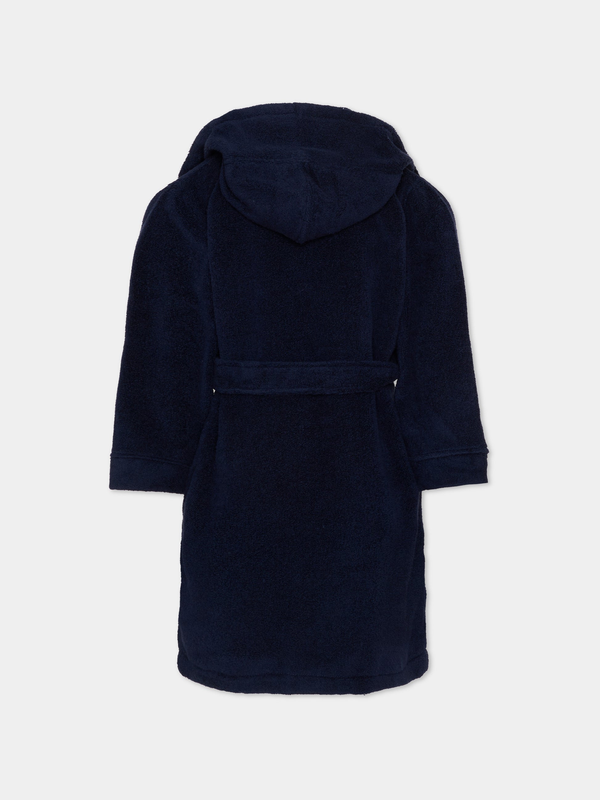 Accappatoio blu per bambino con Polo Pony,Ralph Lauren Kids,8P0188 BK9