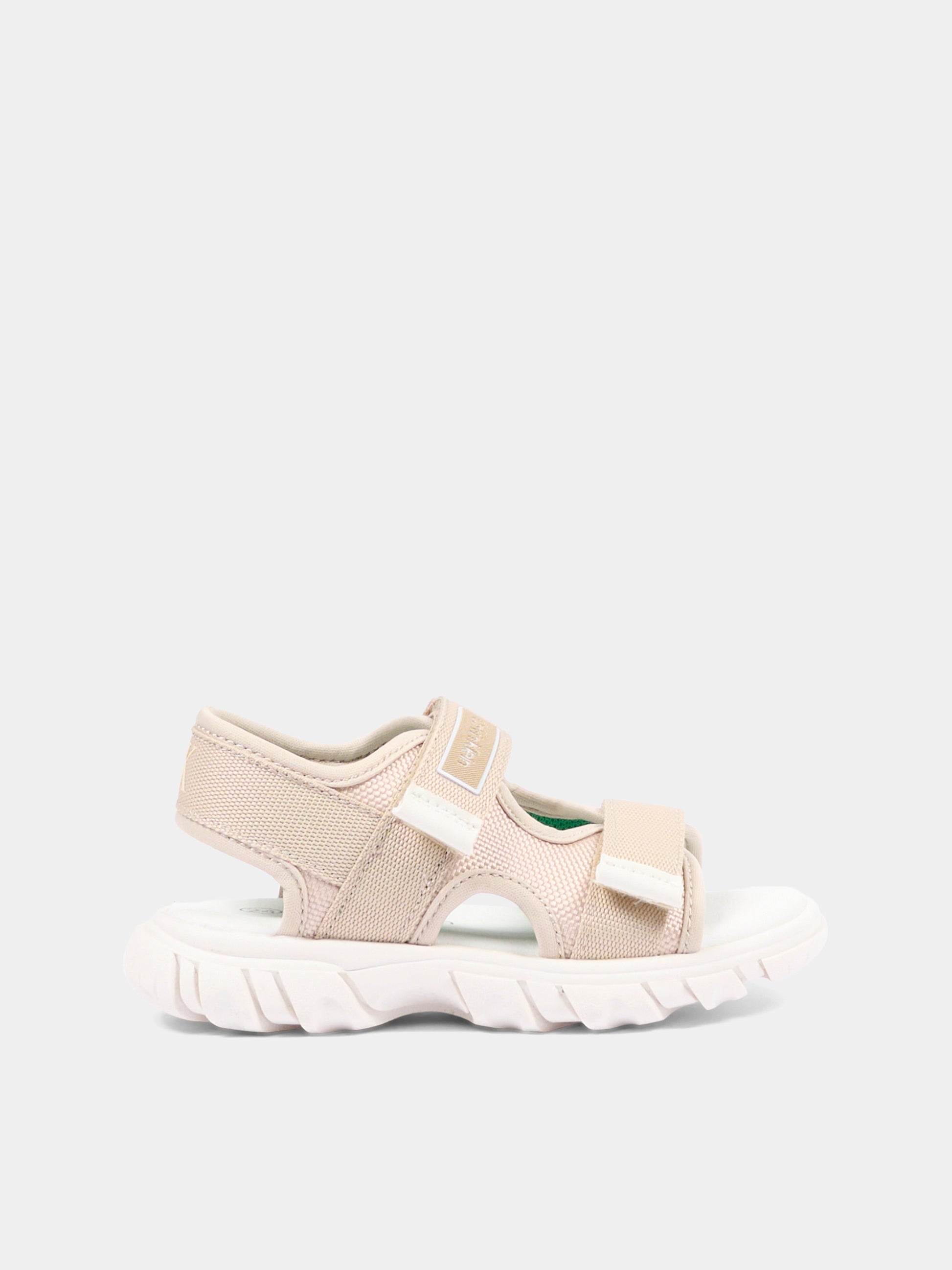Sandali beige per bambini con logo,Calvin Klein Kids,V1B2 83321 1564500