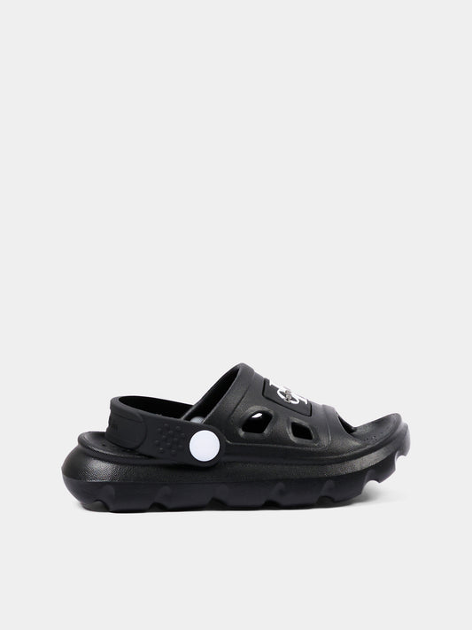 Sandali neri per bambini con logo,Calvin Klein Kids,V1XF 83326 0083999