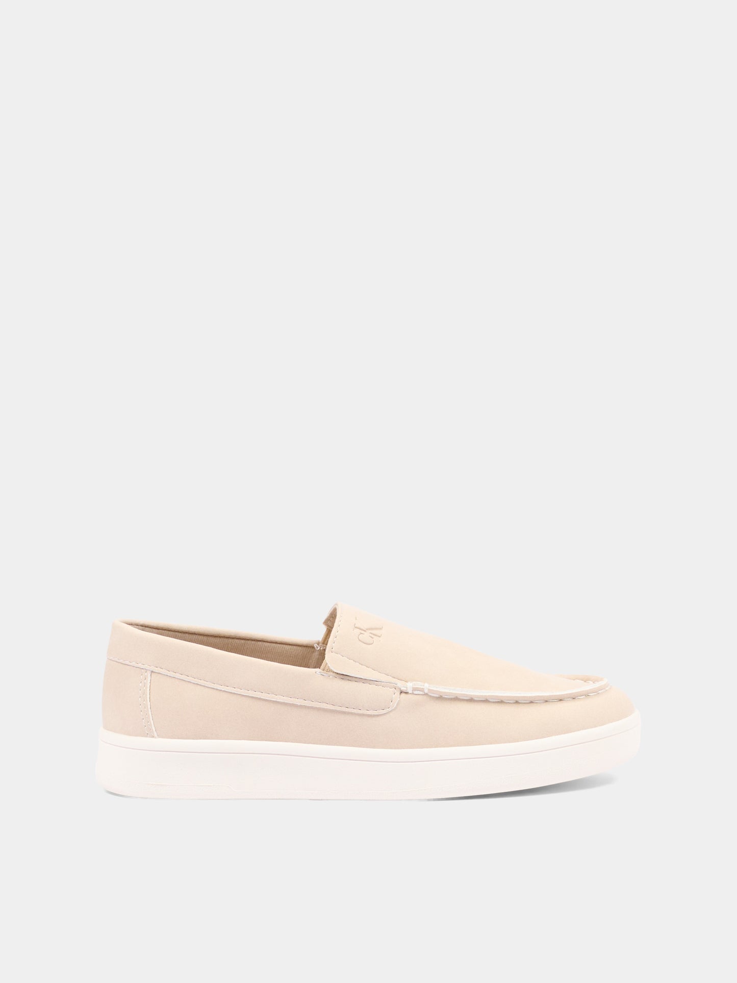 Mocassini beige per bambino con logo,Calvin Klein Kids,V3B4 83283 0315500
