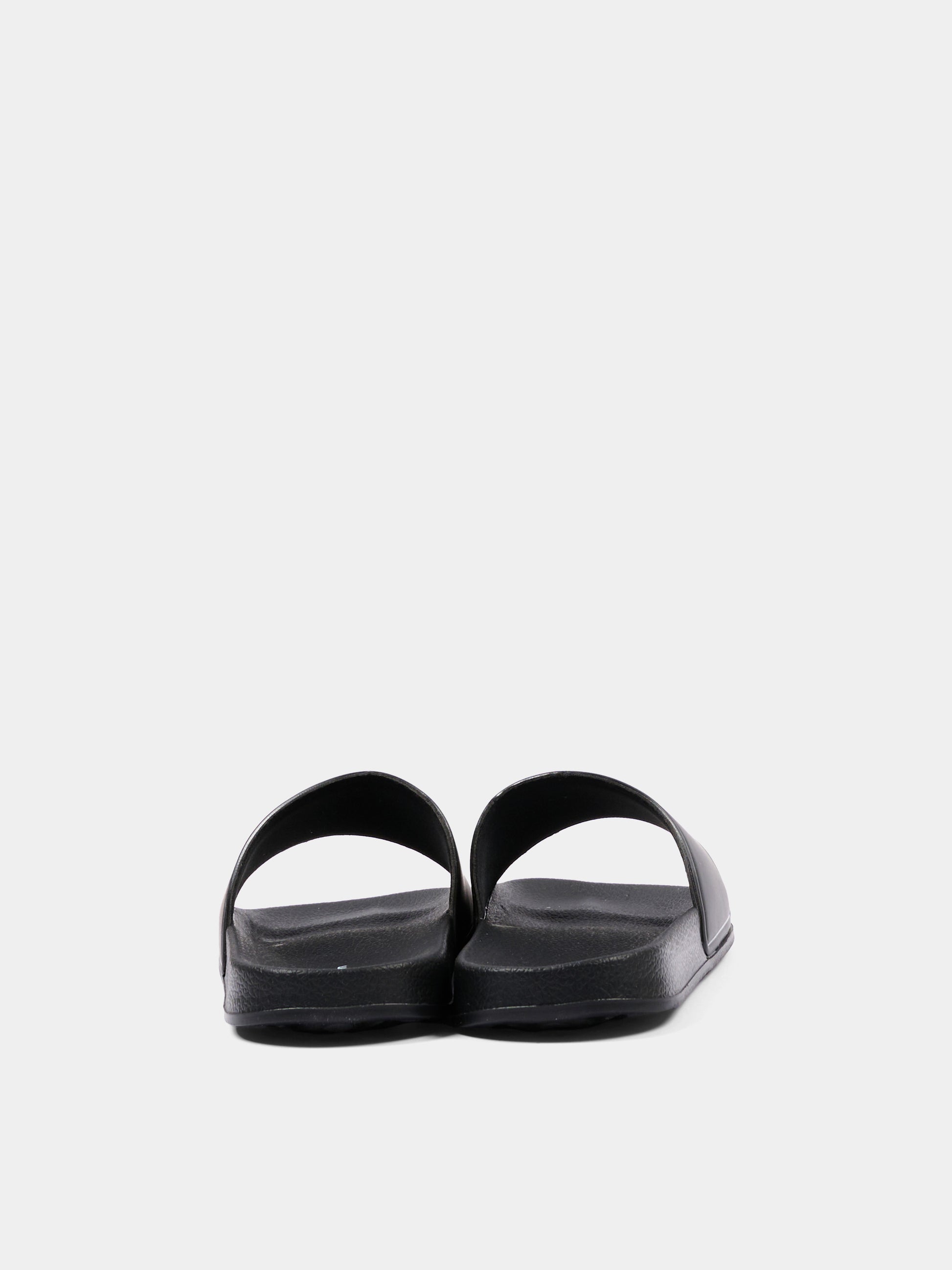 Ciabatte nere per bambini con logo,Calvin Klein Kids,V3X0 83333 1172999