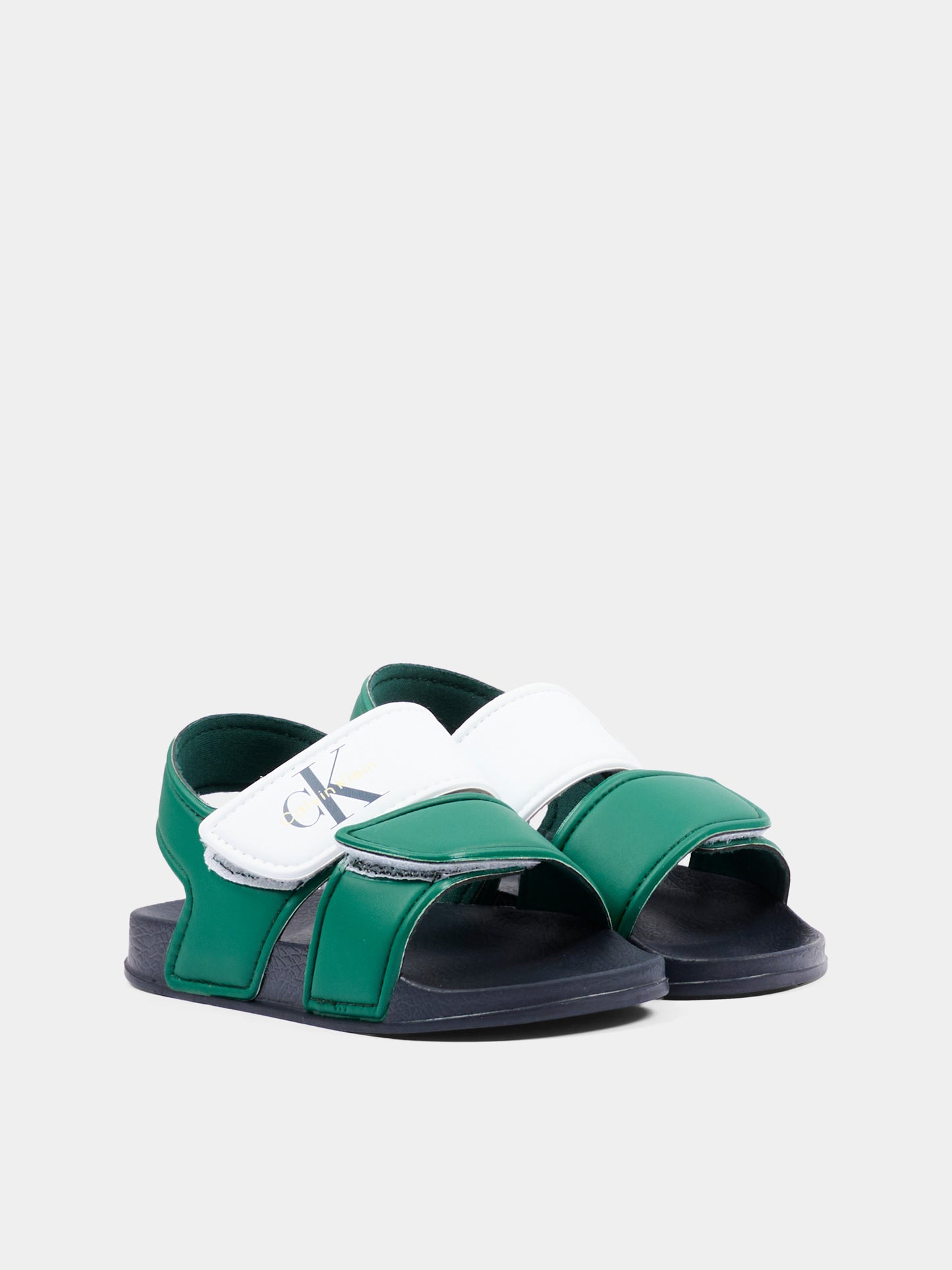 Sandali verdi per bambini con logo,Calvin Klein Kids,V1XF 83330 1172X042