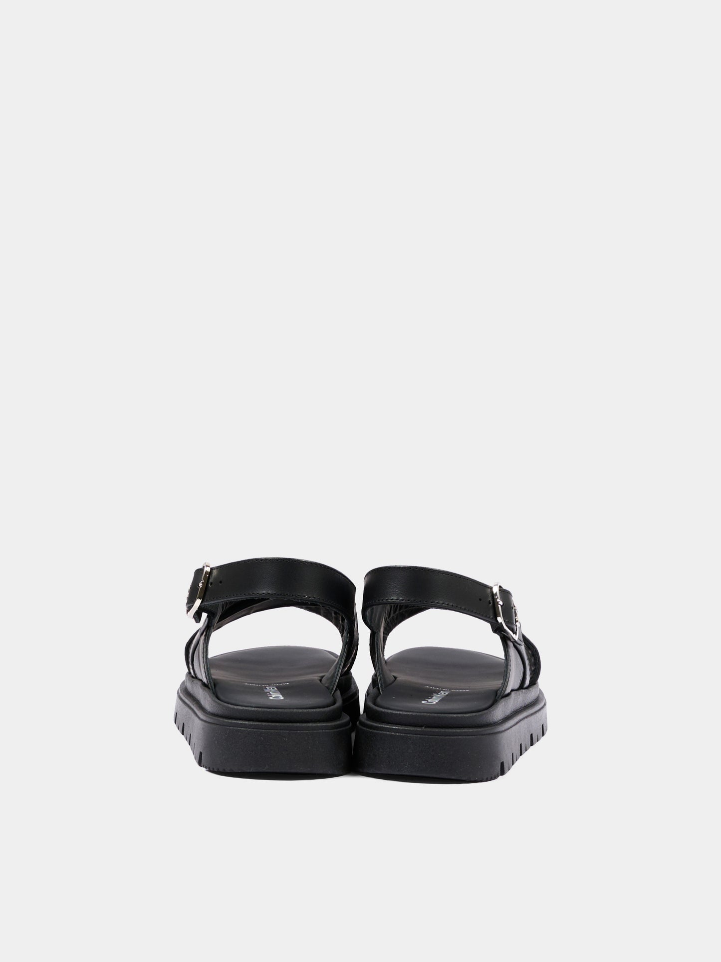 Sandali neri per bambina con logo,Calvin Klein Kids,V4B2 83363 0092999