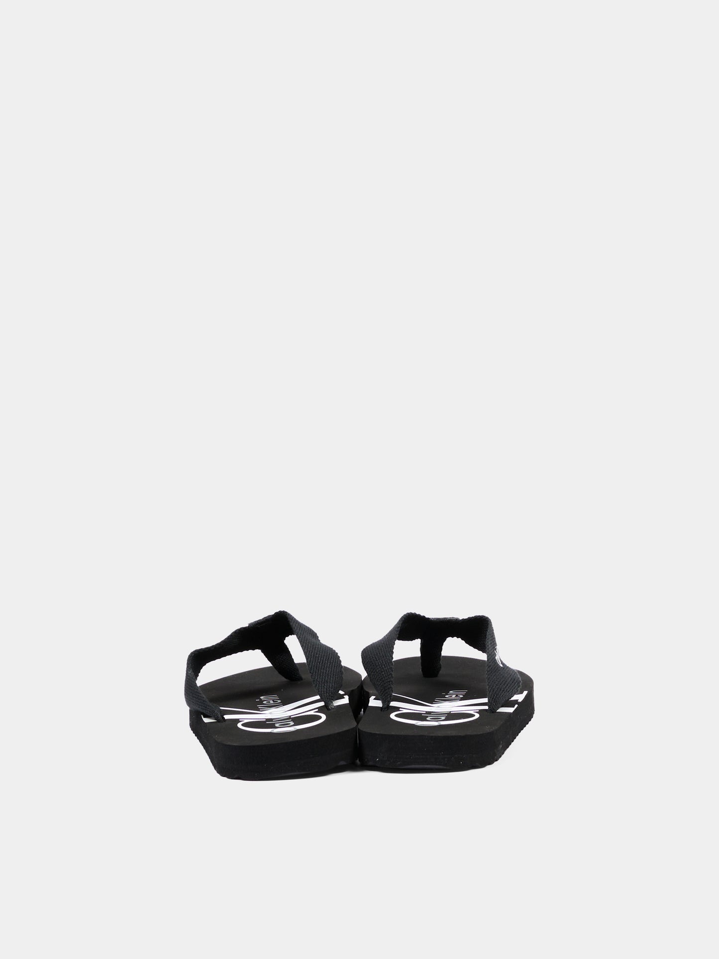 Infradito nere per bambini con logo,Calvin Klein Kids,V3X8 83332 0058999