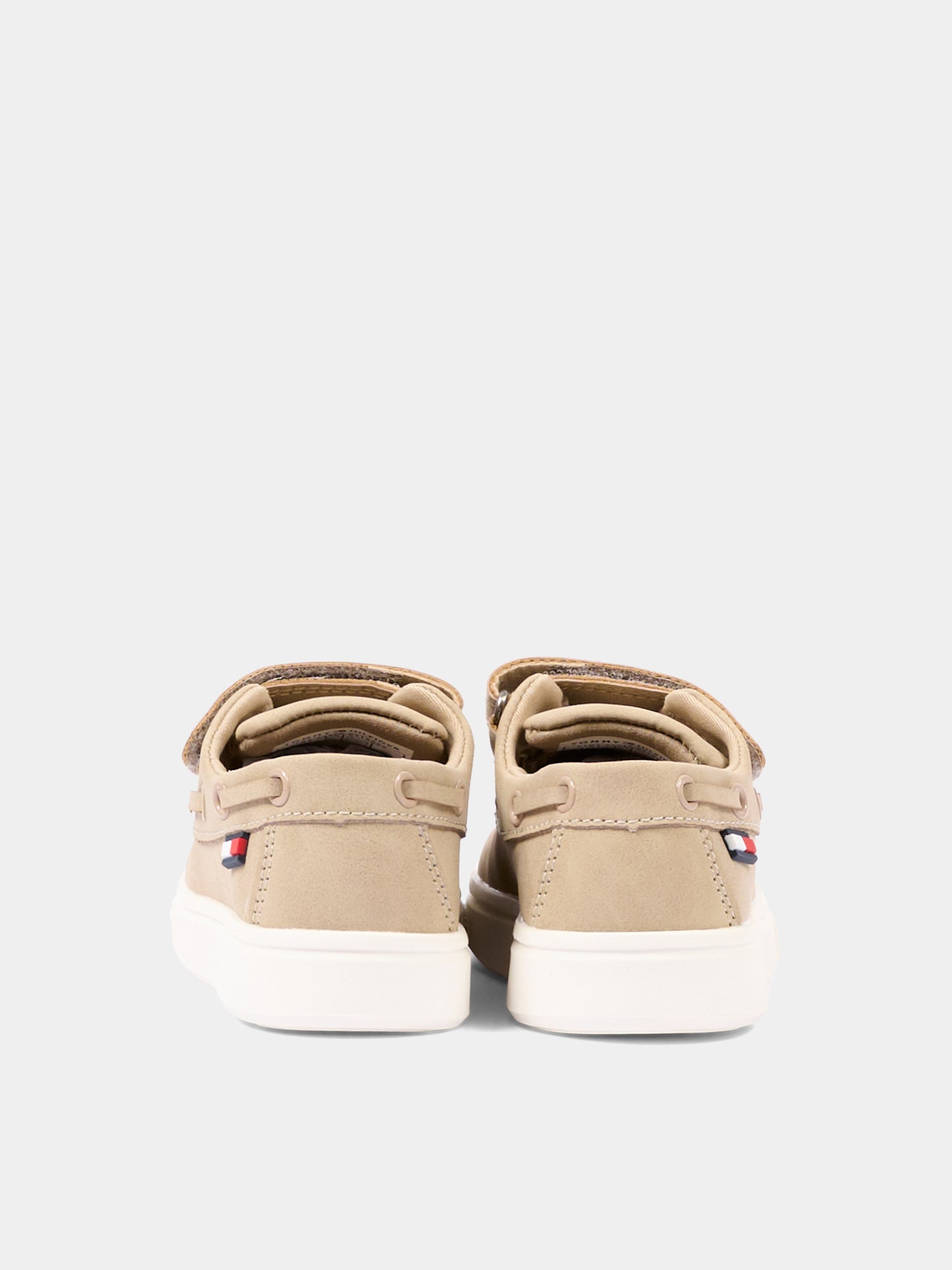 Mocassini beige per bambino con logo,Tommy Hilfiger Junior,T1B4 34340 0315500