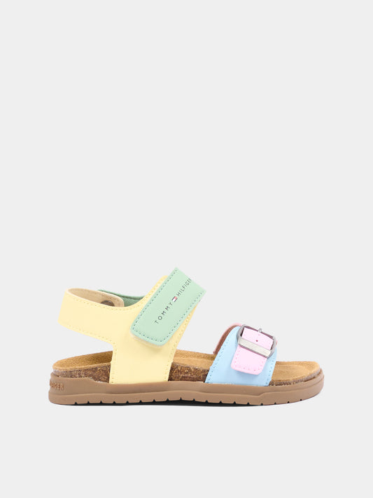 Sandali multicolor per bambina con logo,Tommy Hilfiger Junior,T3A2 34307 0326Y913