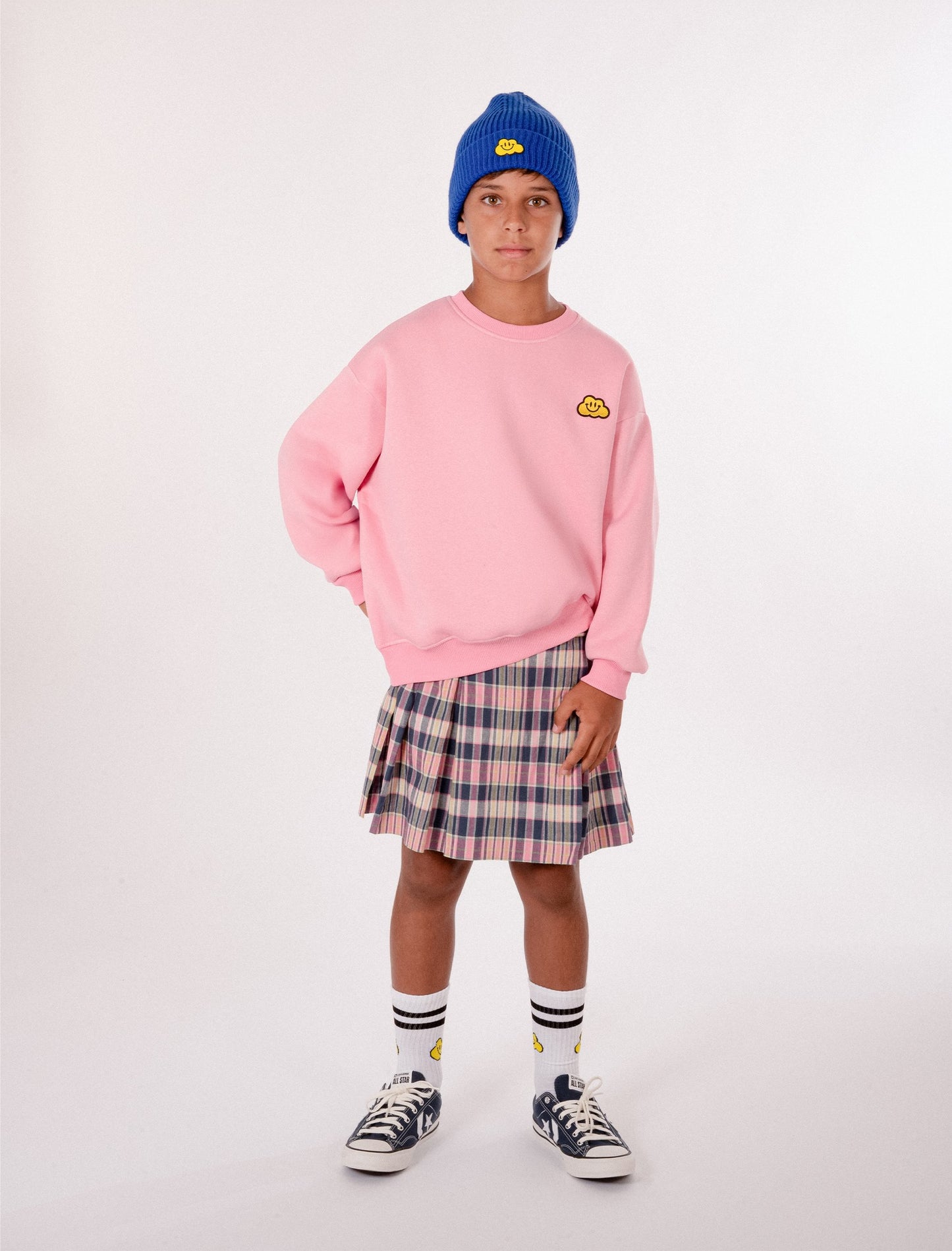 Felpa rosa per bambini con nuvola gialla,Ghayme,F5GAJUSW001 045