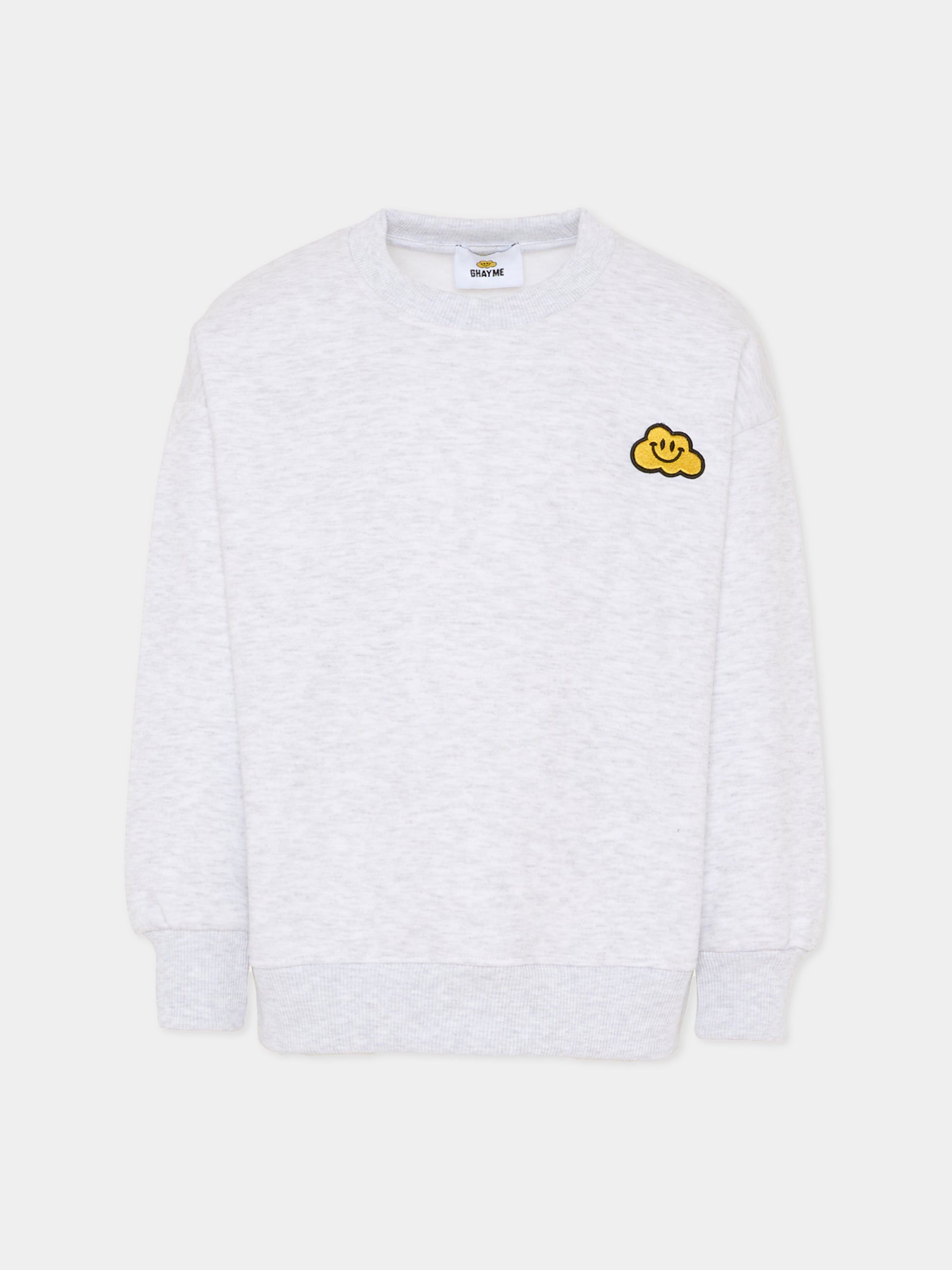 Felpa grigia per bambini con nuvola gialla,Ghayme,F5GAJUSW001 107