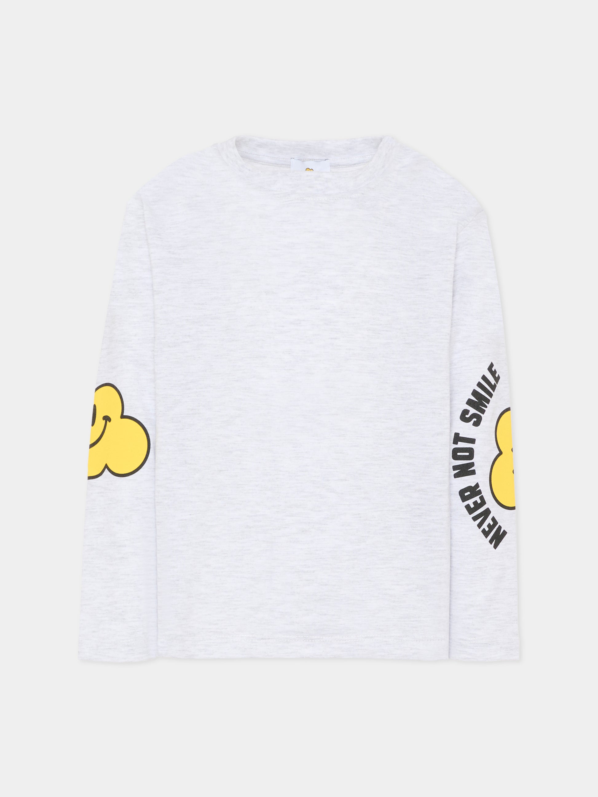 T-shirt grigia per bambini con nuvola gialla e scritta,Ghayme,F5GAJUTH004 107
