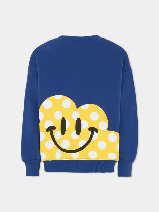 Felpa blu per bambini con nuvola gialla a pois,Ghayme,F5GAJUSW011 067