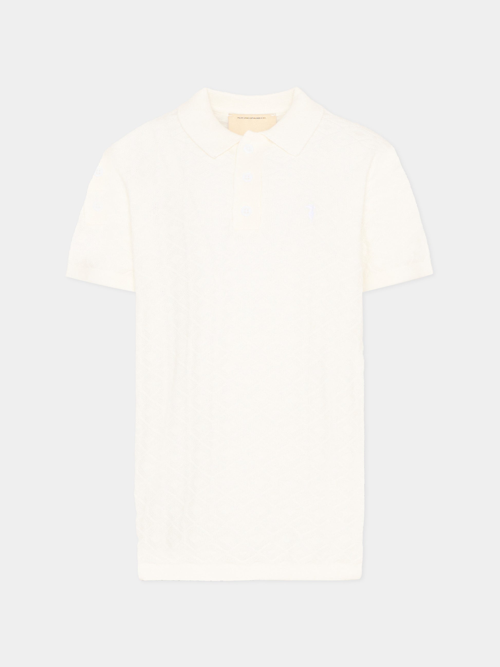 Polo bianca per bambino con levriero,Trussardi Junior,TBP26081PO OFF-WHITE