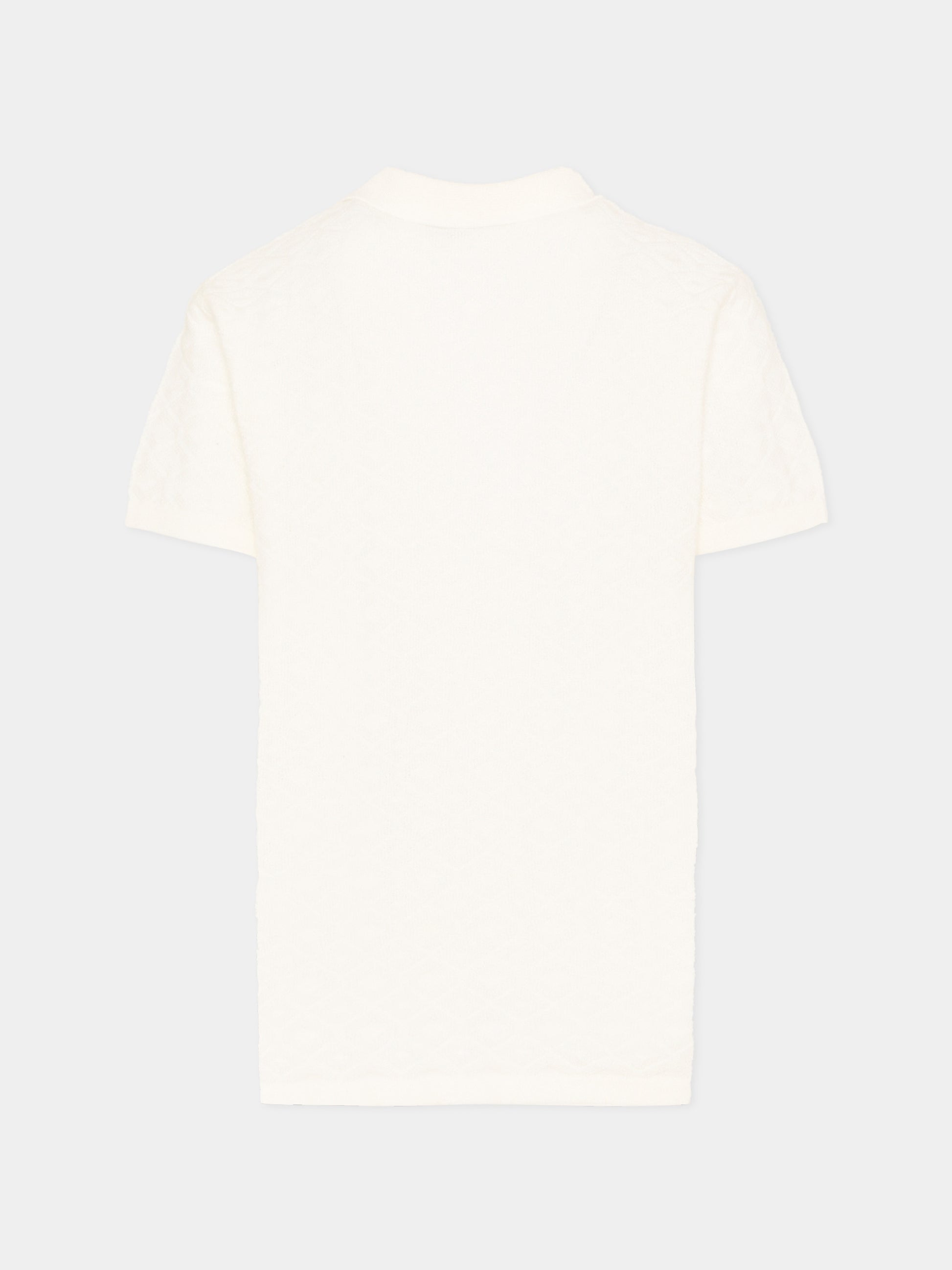 Polo bianca per bambino con levriero,Trussardi Junior,TBP26081PO OFF-WHITE