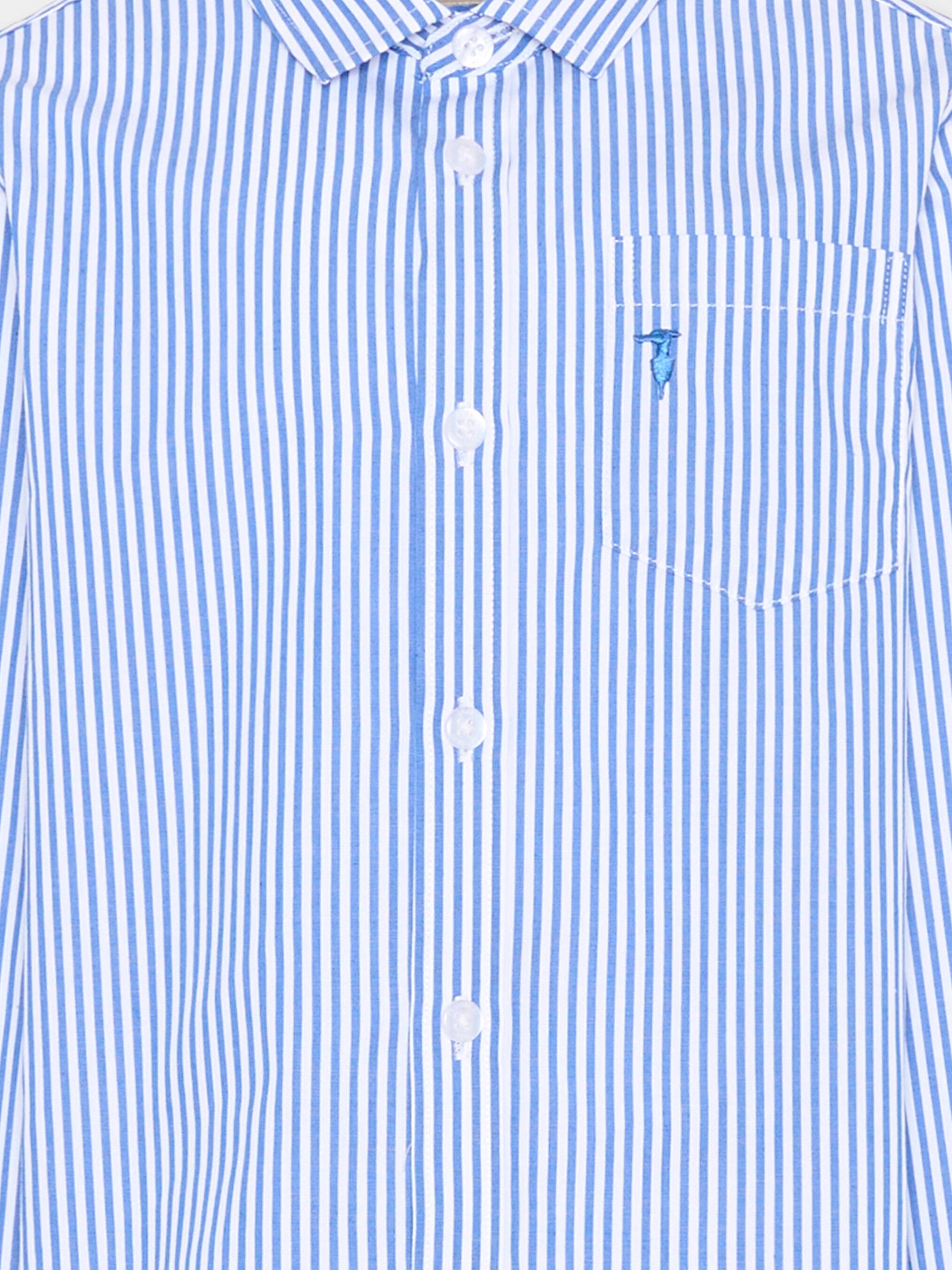 Camicia bianca a righe per bambino,Trussardi Junior,TBP26034CA WHITE