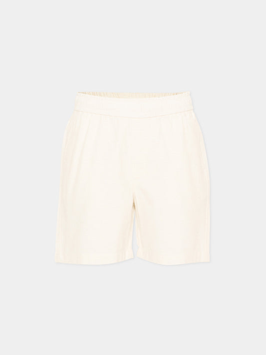 Shorts eleganti avorio per bambino con levriero,Trussardi Junior,TIP26063BE BEIGE NEW ECRU