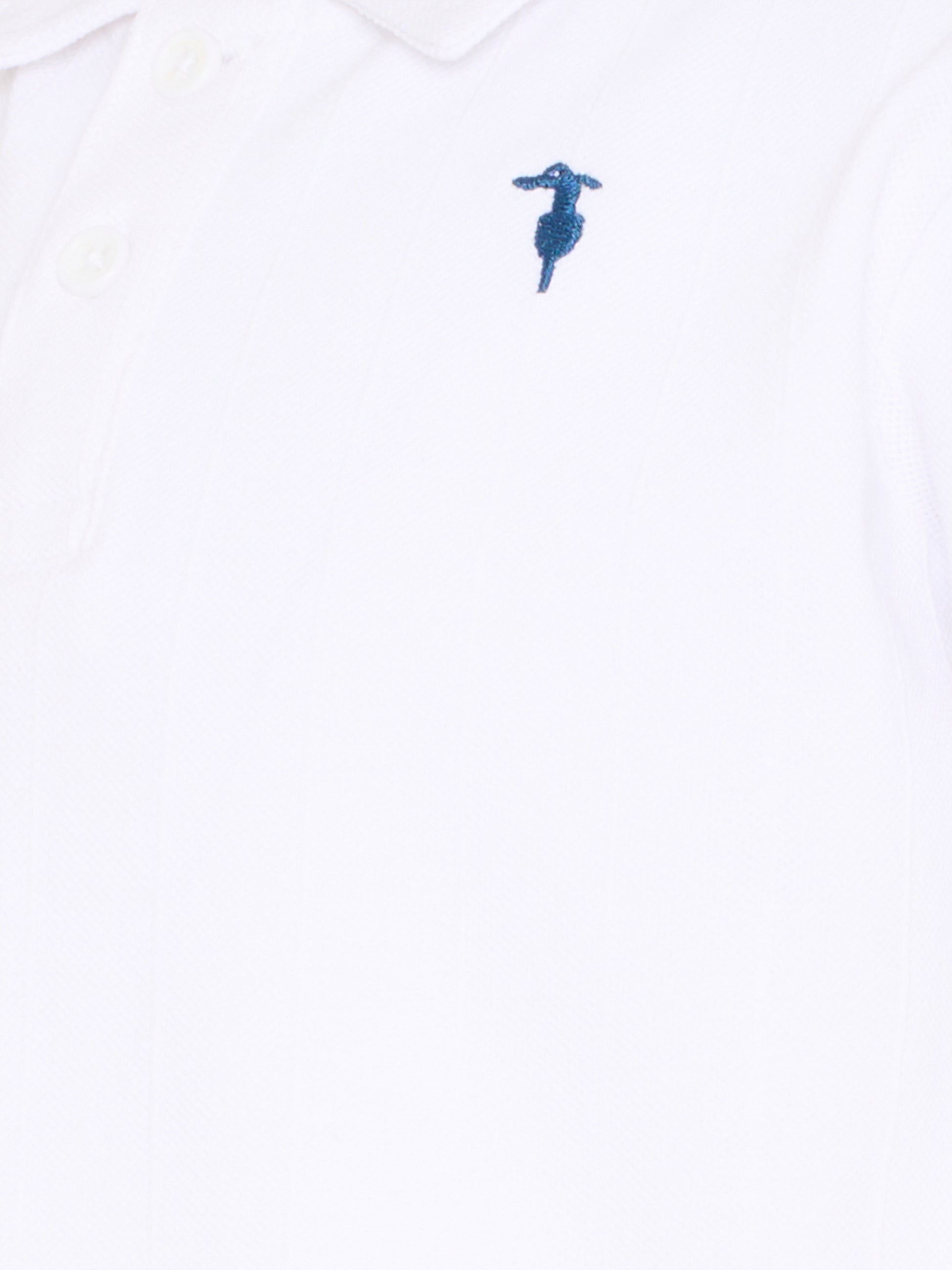 Polo bianca per bambino con levriero,Trussardi Junior,TIP26096PO WHITE