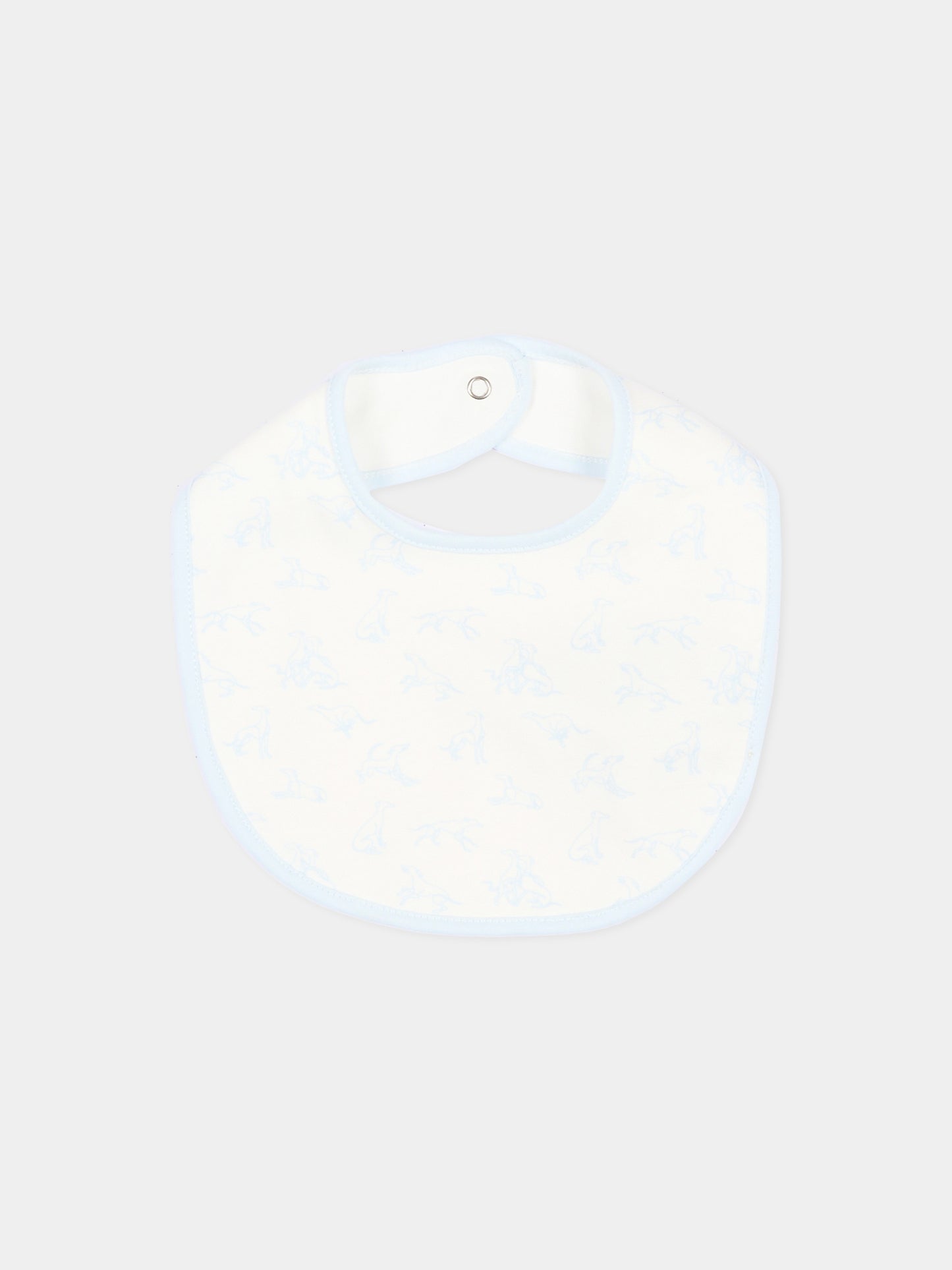 Set tutina avorio per neonato con levrieri,Trussardi Junior,TLP26003TU WHITE