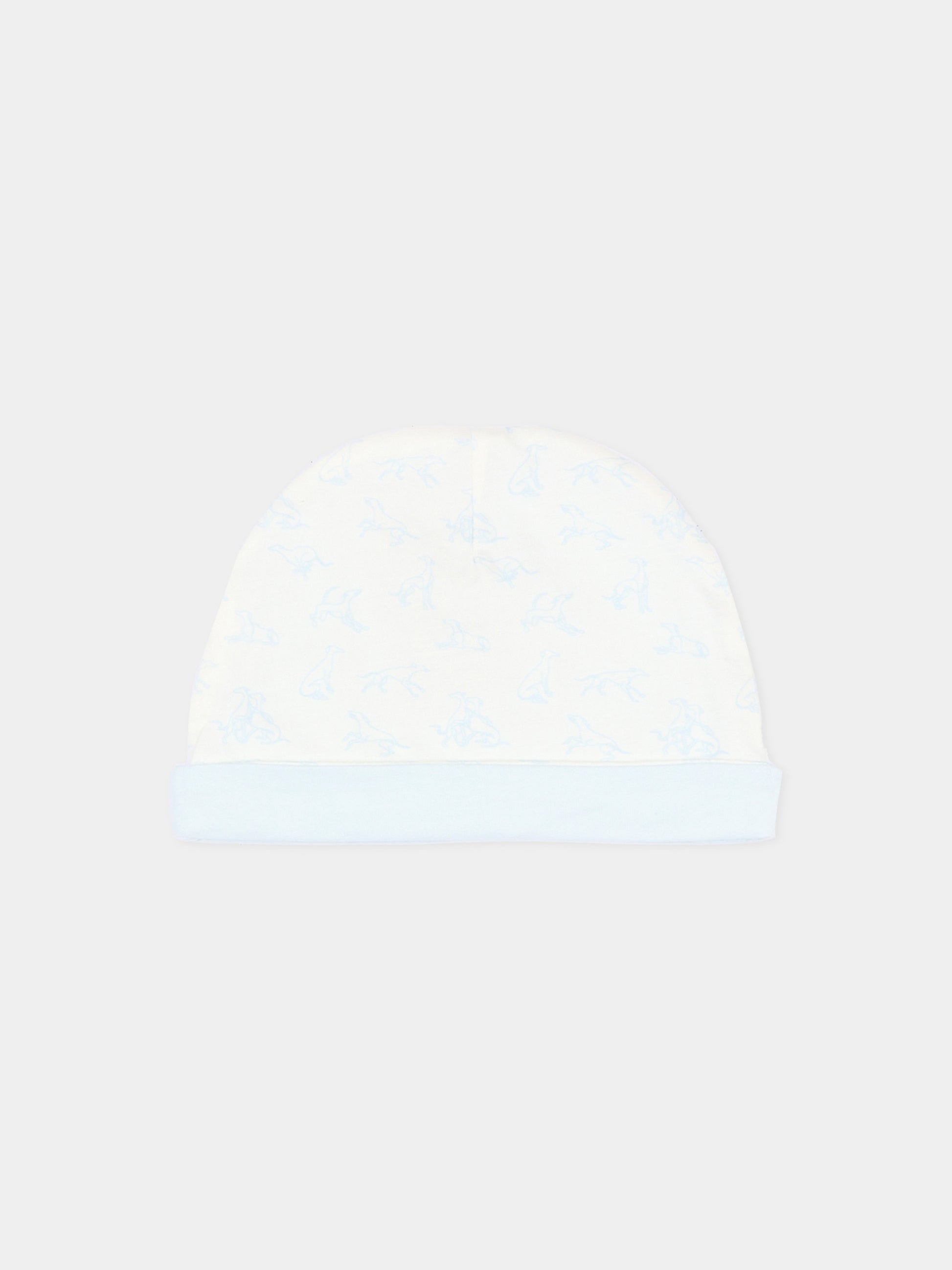 Set tutina avorio per neonato con levrieri,Trussardi Junior,TLP26003TU WHITE