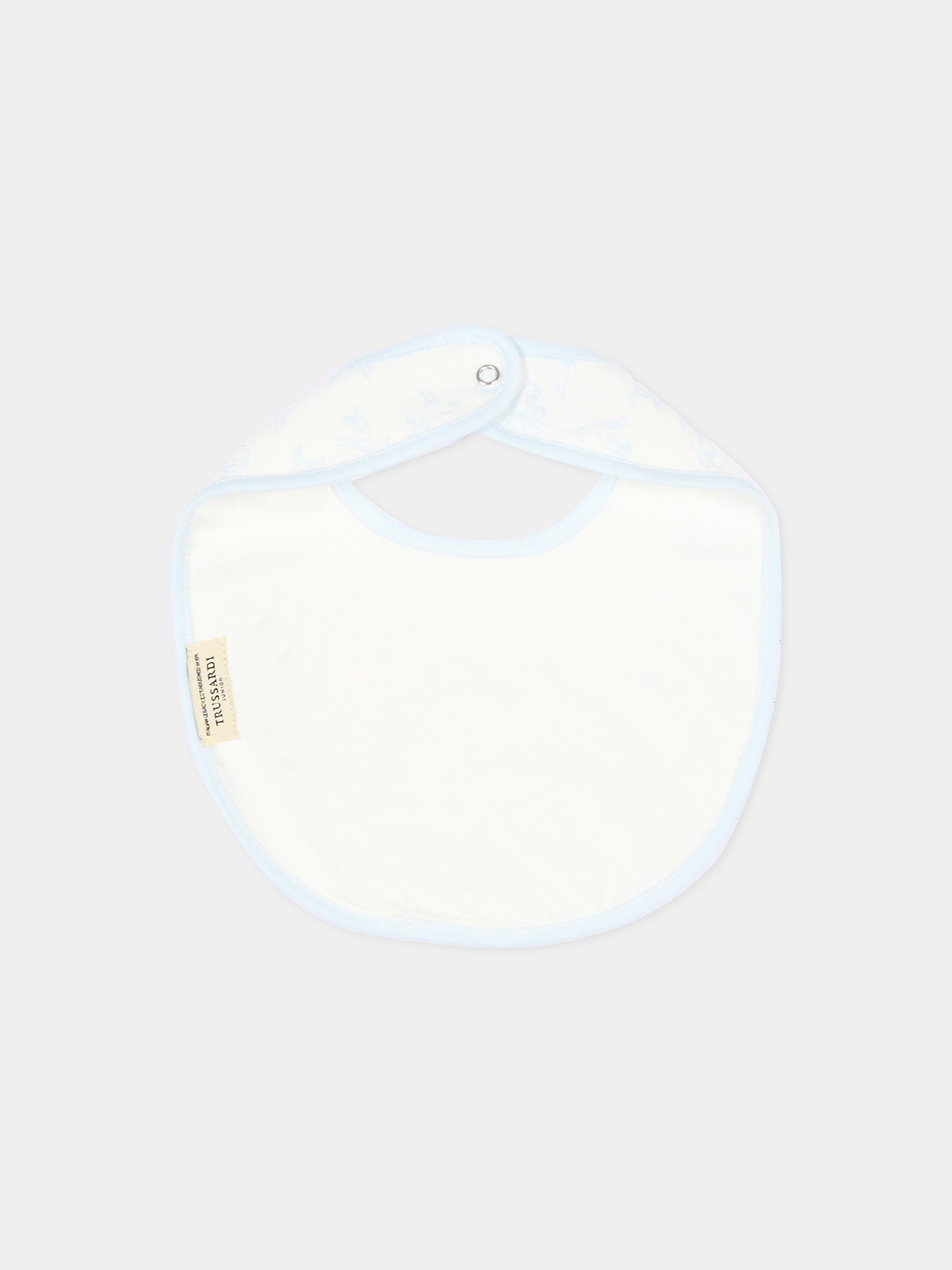 Set tutina avorio per neonato con levrieri,Trussardi Junior,TLP26003TU WHITE