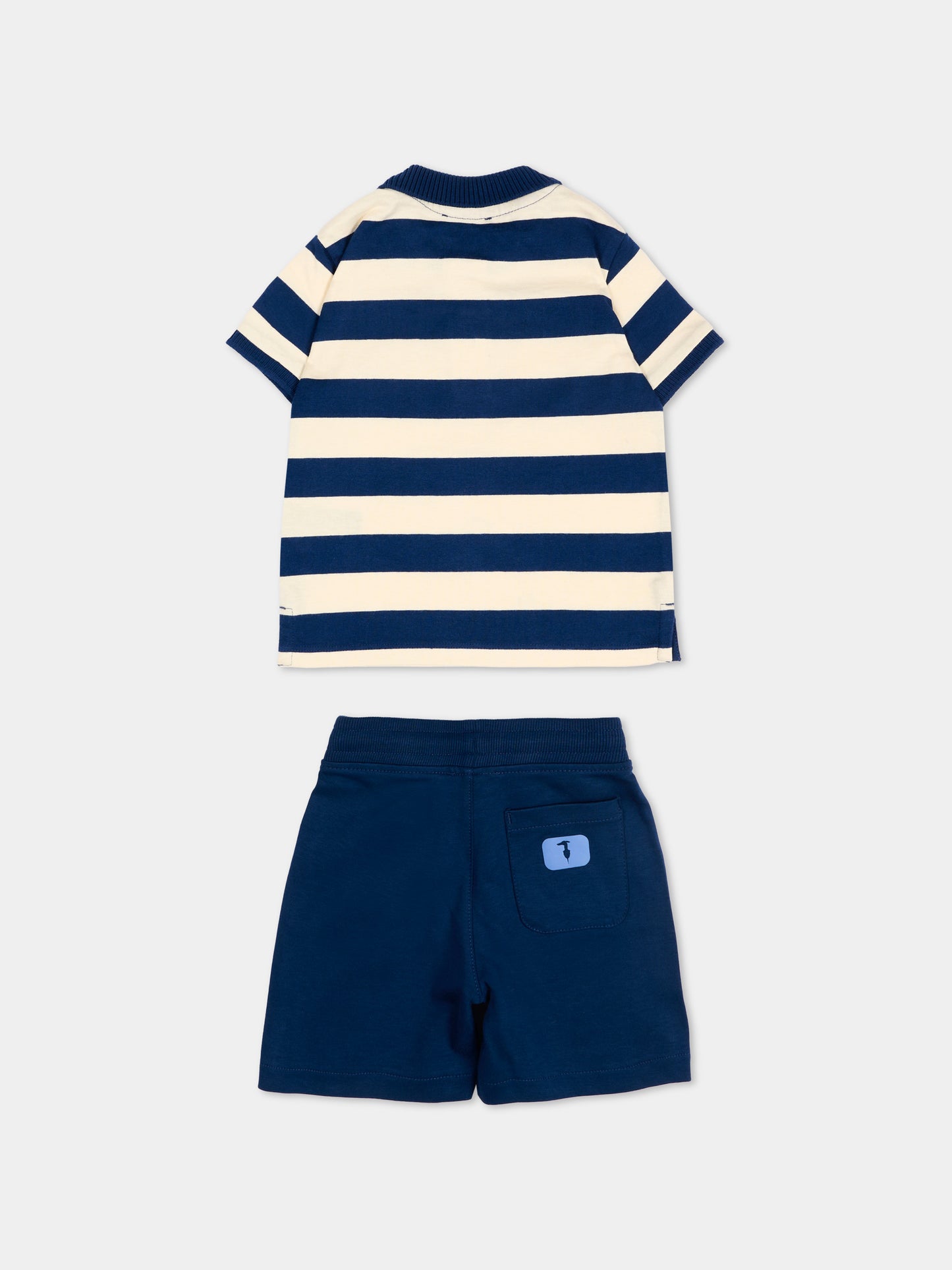 Completo sportivo blu a righe per neonato,Trussardi Junior,TIP26082CJ BLUE ESTATE
