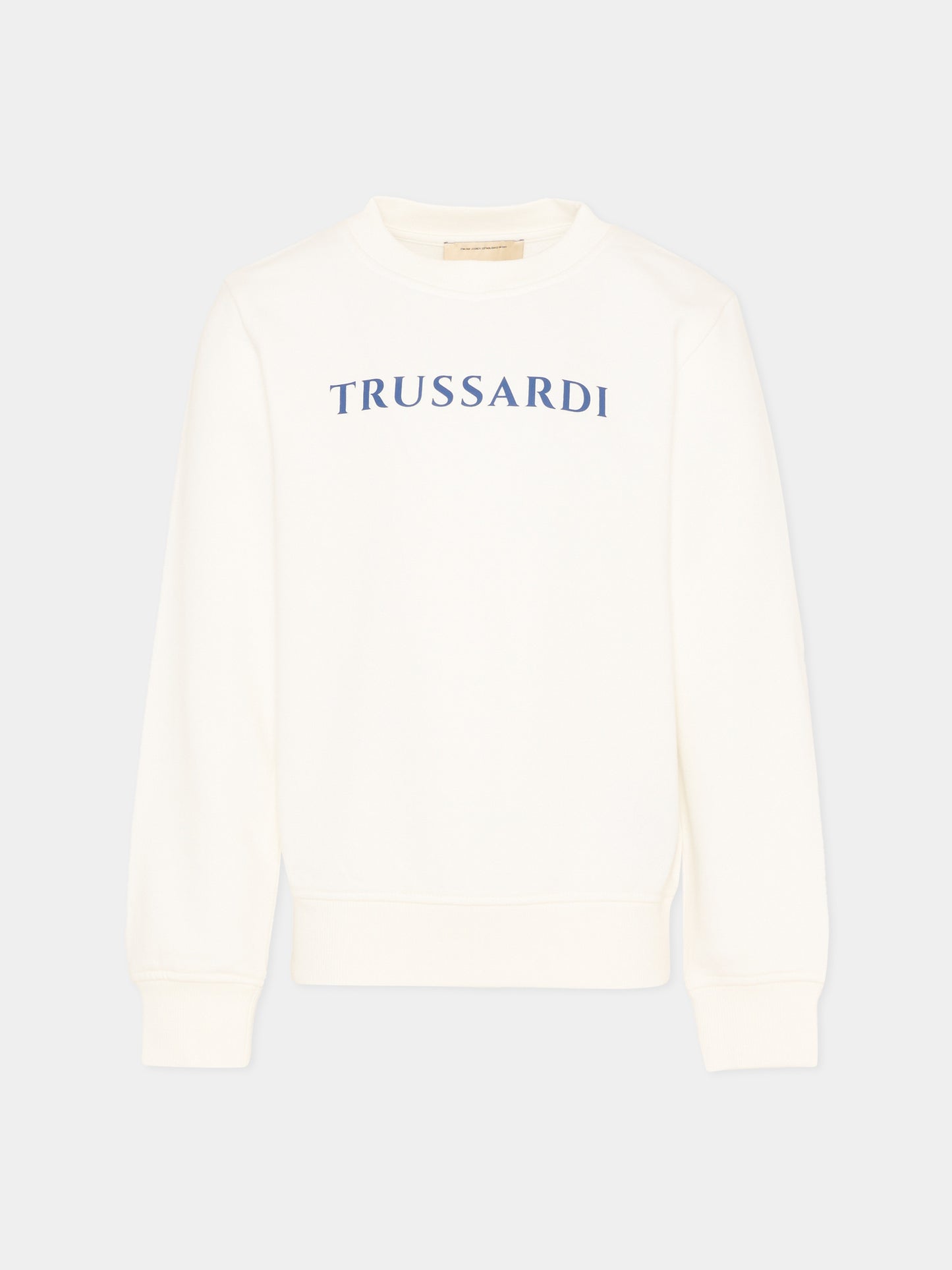 Felpa avorio per bambino con logo,Trussardi Junior,TBP26013FE OFF-WHITE