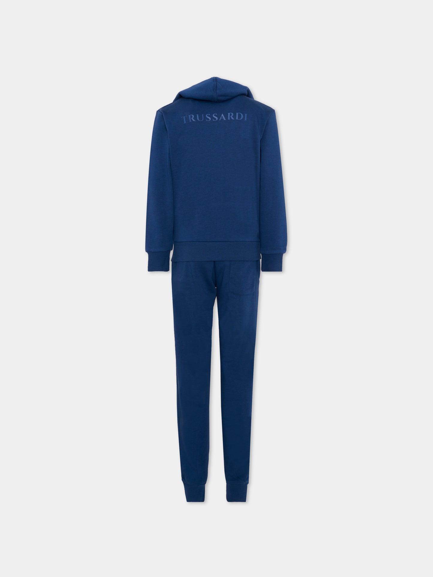 Completo sportivo blu per bambino con logo,Trussardi Junior,TBP26009CF BLUE ESTATE