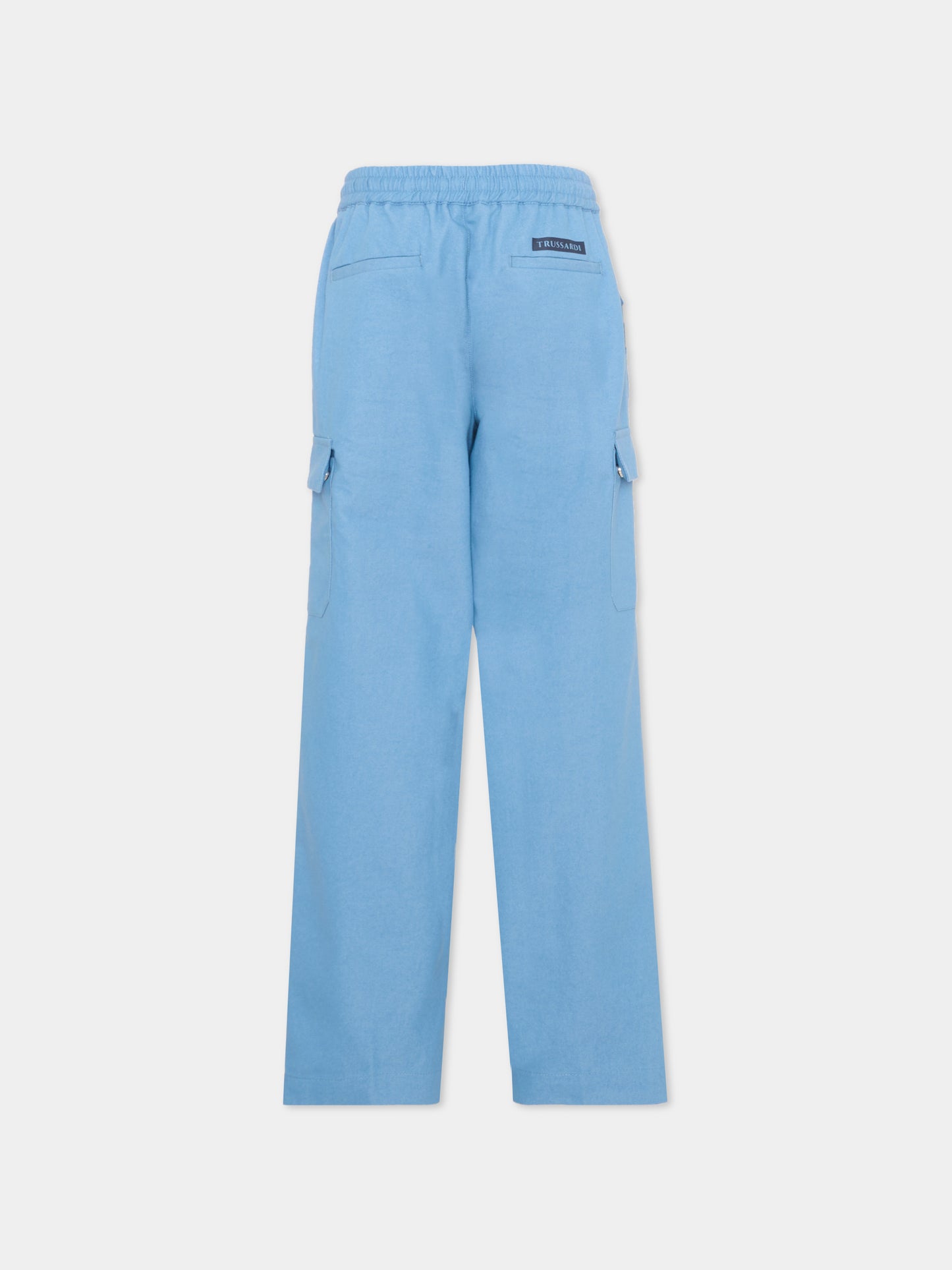 Jeans denim per bambino con logo,Trussardi Junior,TBP26169JE DENIM BLUE BEL AIR