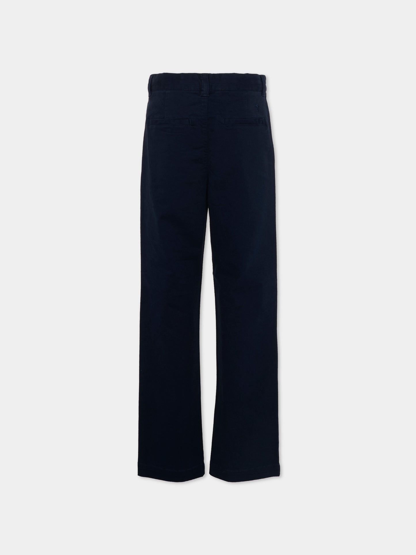 Pantaloni casual blu per bambino con levriero,Trussardi Junior,TBP26131PA BLUE ESTATE