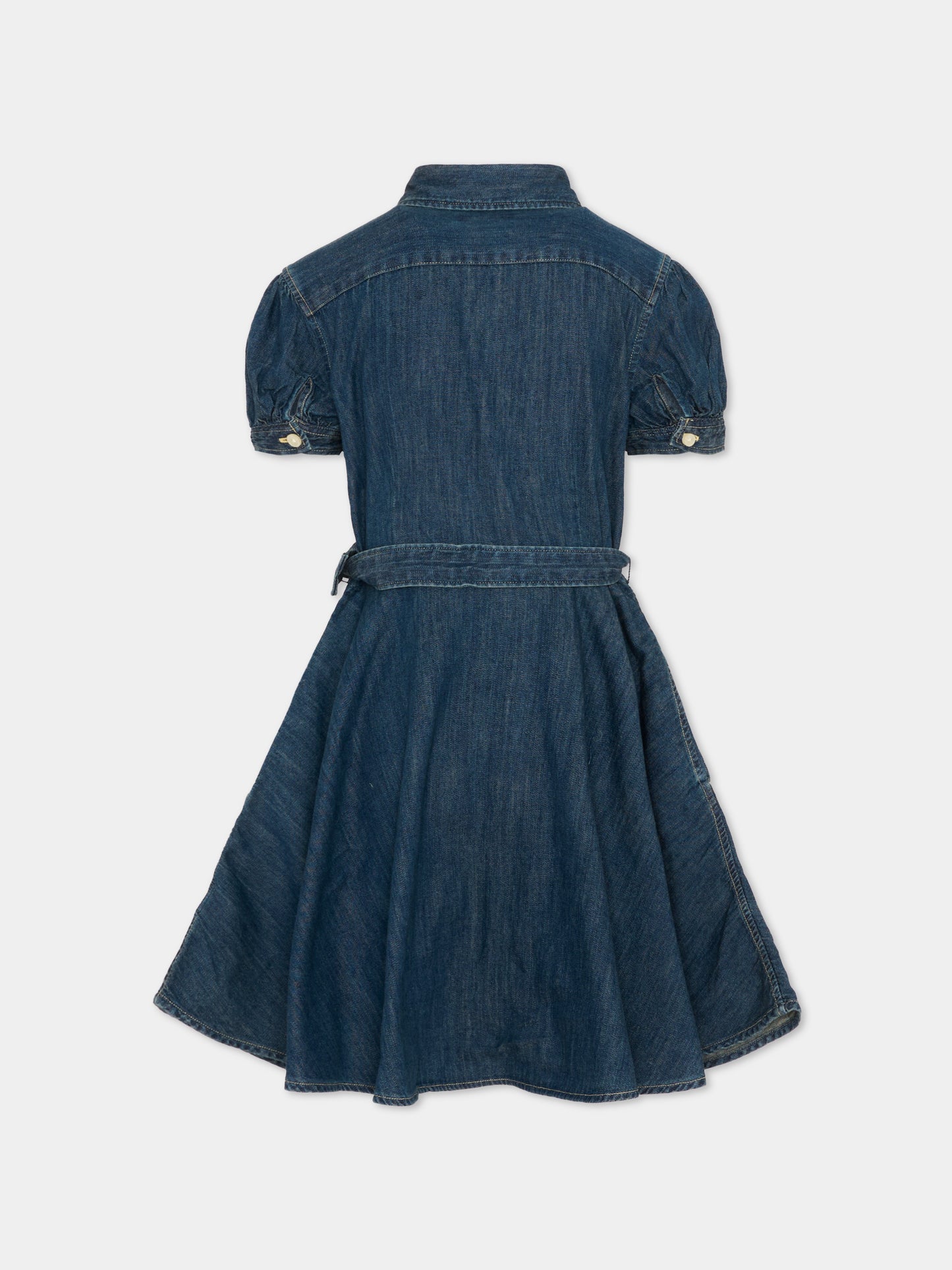 Vestito denim per bambina con Polo Pony,Ralph Lauren Kids,A11970001