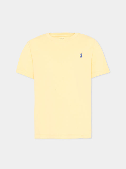 T-Shirt gialla per bambini con Polo Pony,Ralph Lauren Kids,832904509