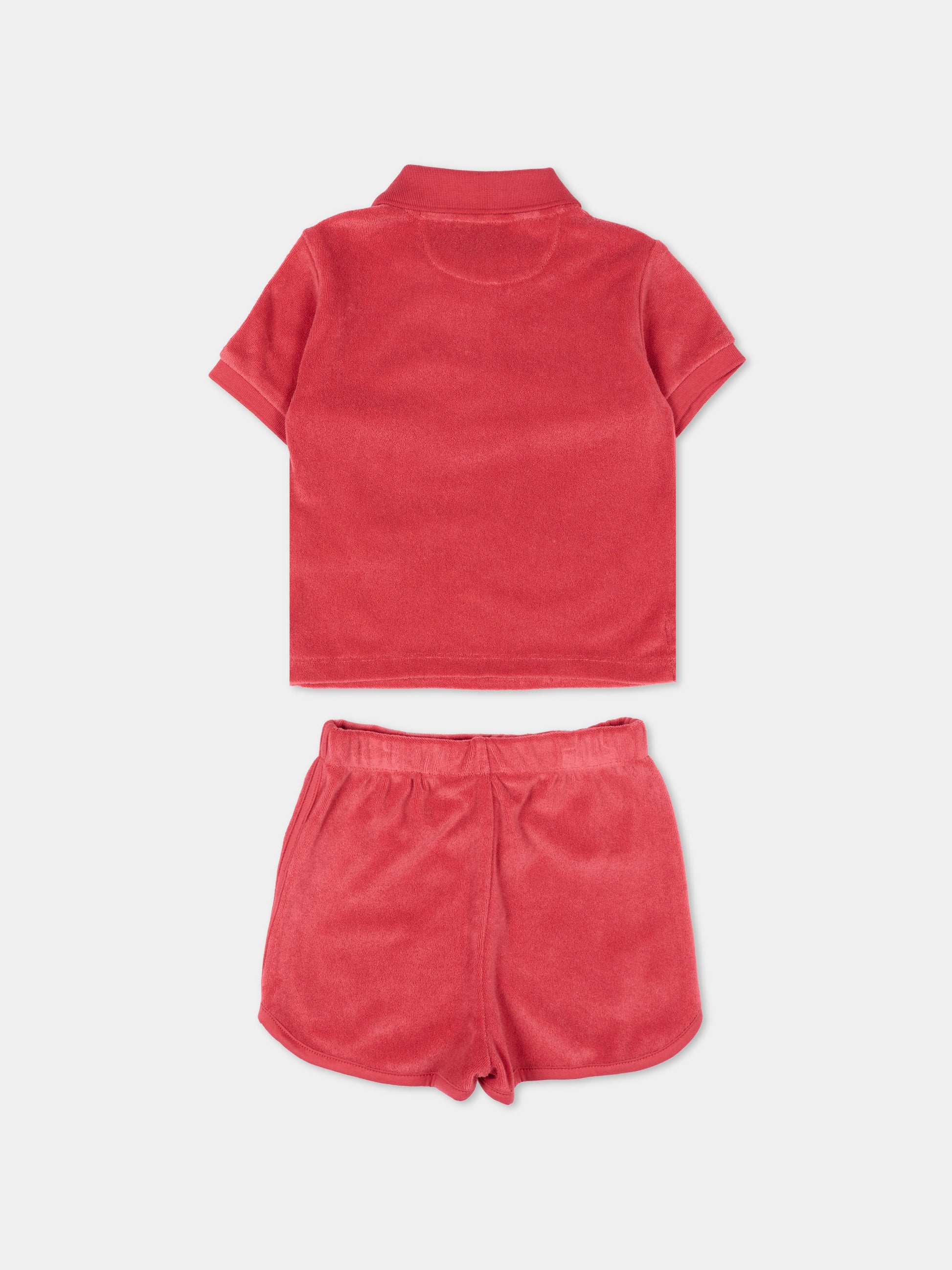 Completo sportivo rosso per neonati con Polo Pony,Ralph Lauren Kids,B14079001